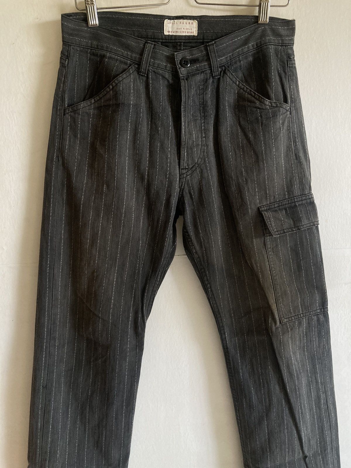 Japanese Brand × Spellbound × Vintage VINTAGE SPELLBOUND STRIPED CARGO PANTS Size US 31 - 2 Thumbnail