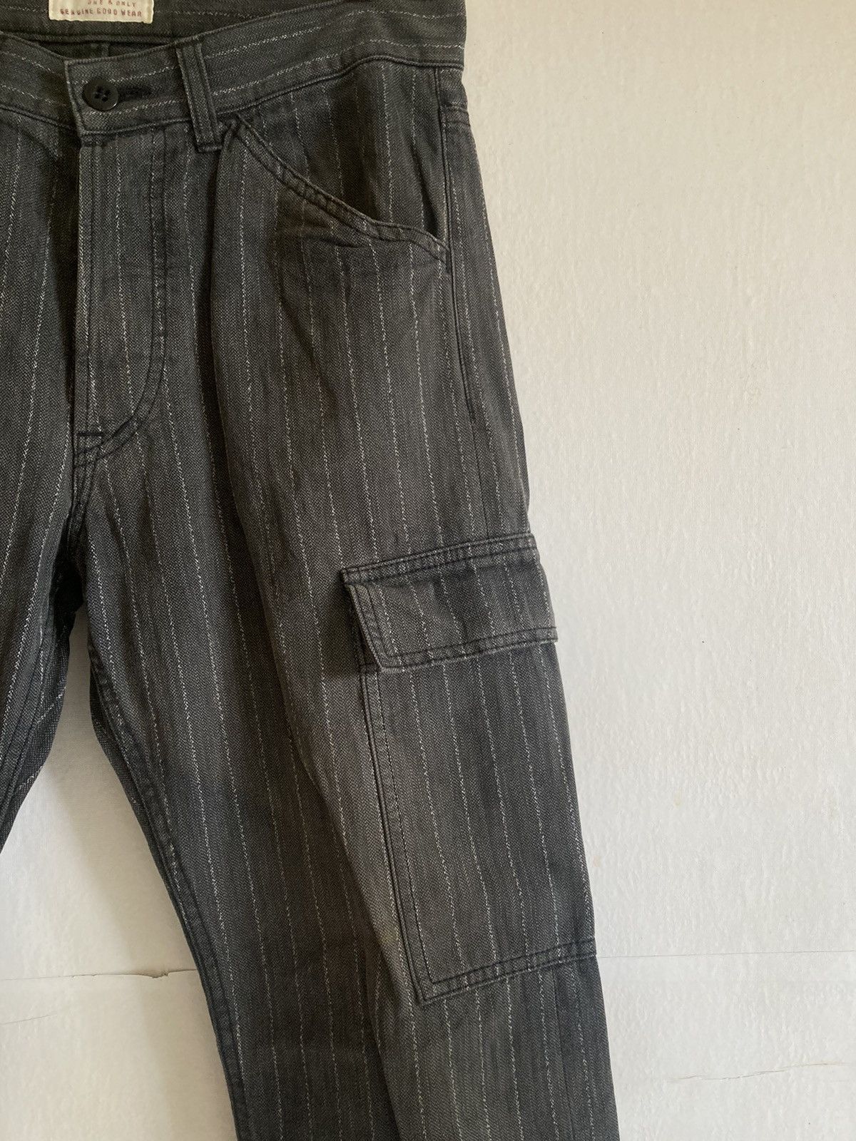 Japanese Brand × Spellbound × Vintage VINTAGE SPELLBOUND STRIPED CARGO PANTS Size US 31 - 4 Thumbnail