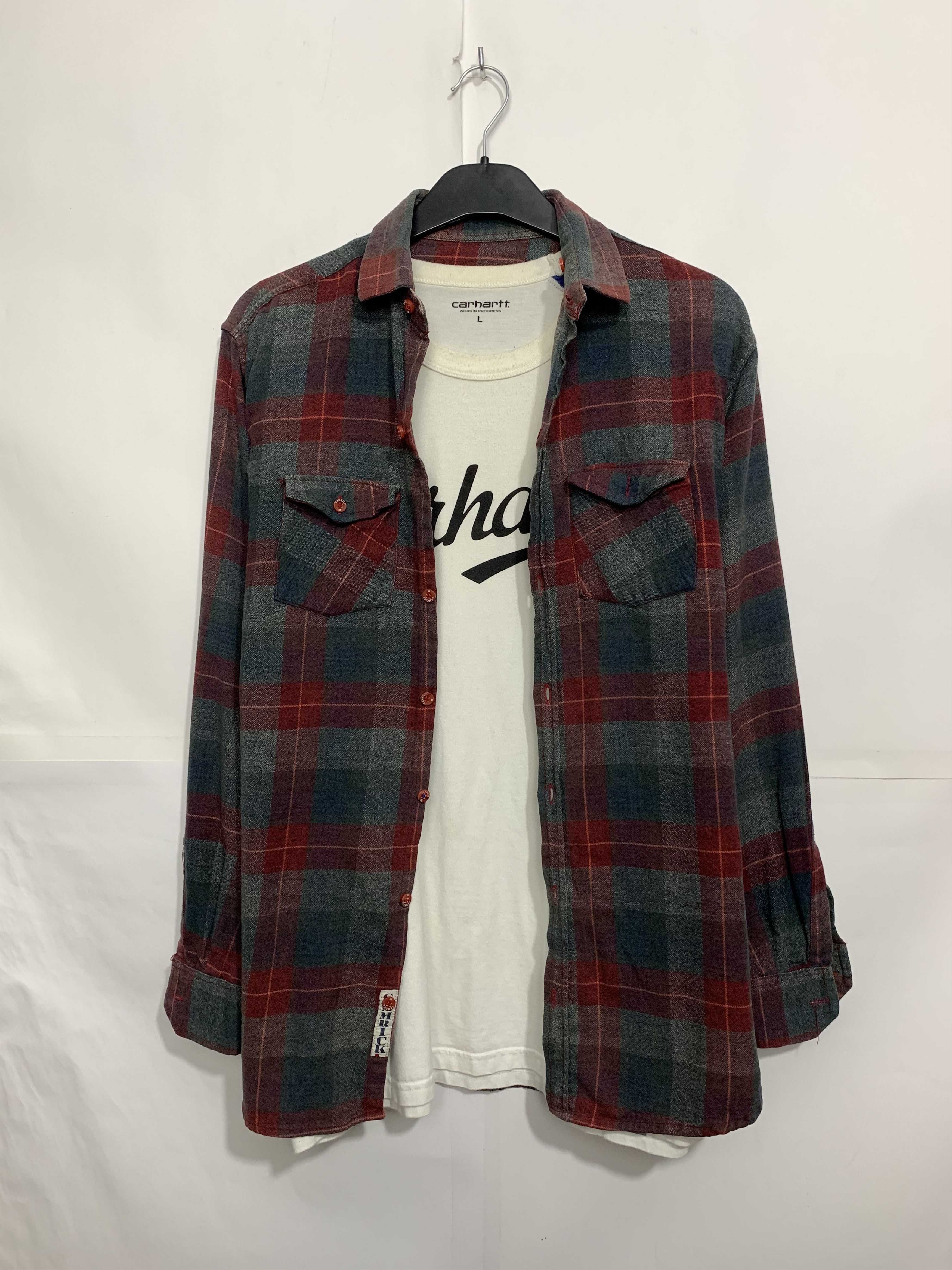 Flannel × Vintage Vintage Flannel Plaid Shirt Travis style Size US L / EU 52-54 / 3 - 1 Thumbnail