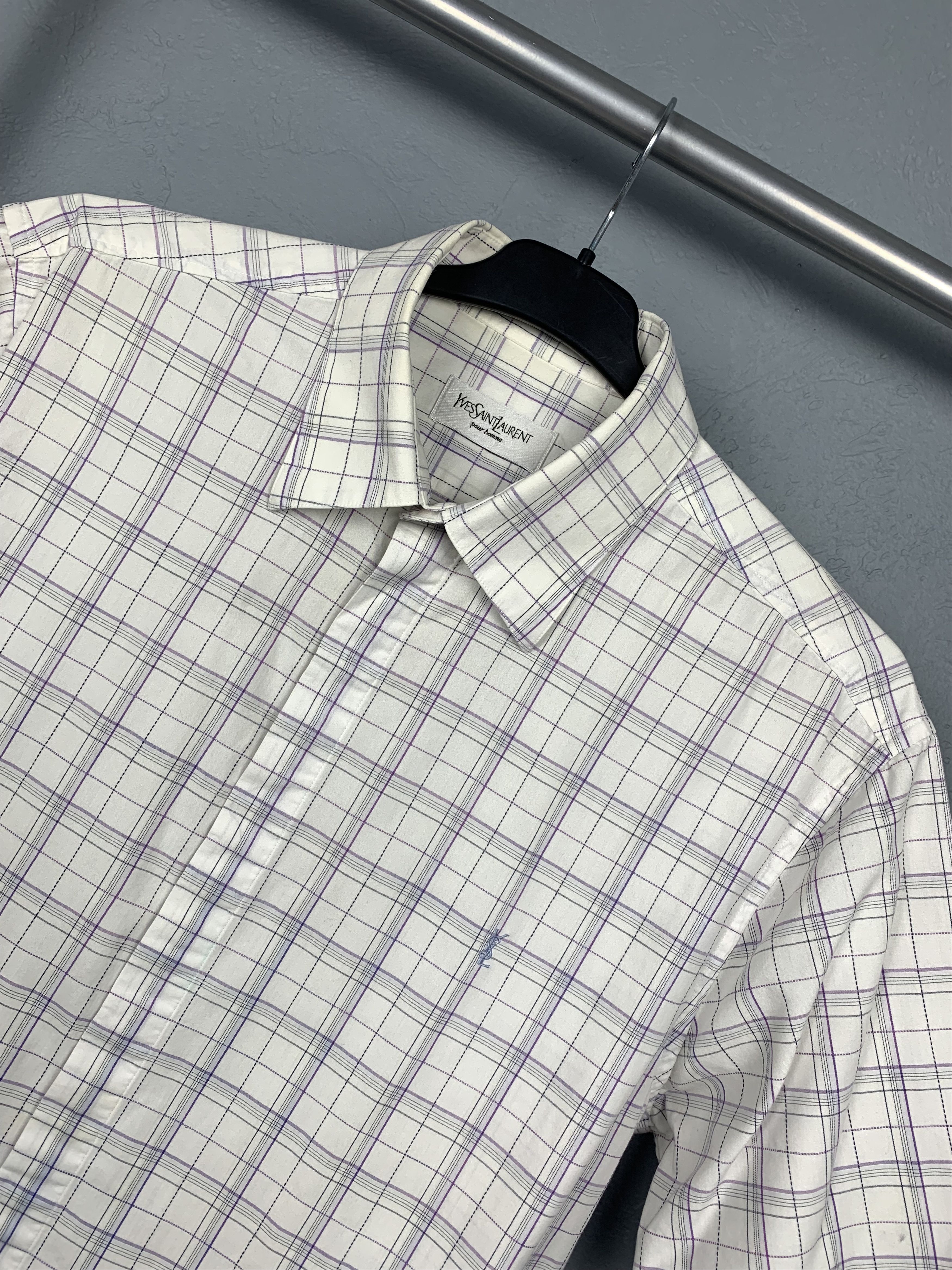 Yves Saint Laurent Yves Saint Laurent YSL Mens Short Sleeve Shirt Size US L / EU 52-54 / 3 - 2 Thumbnail