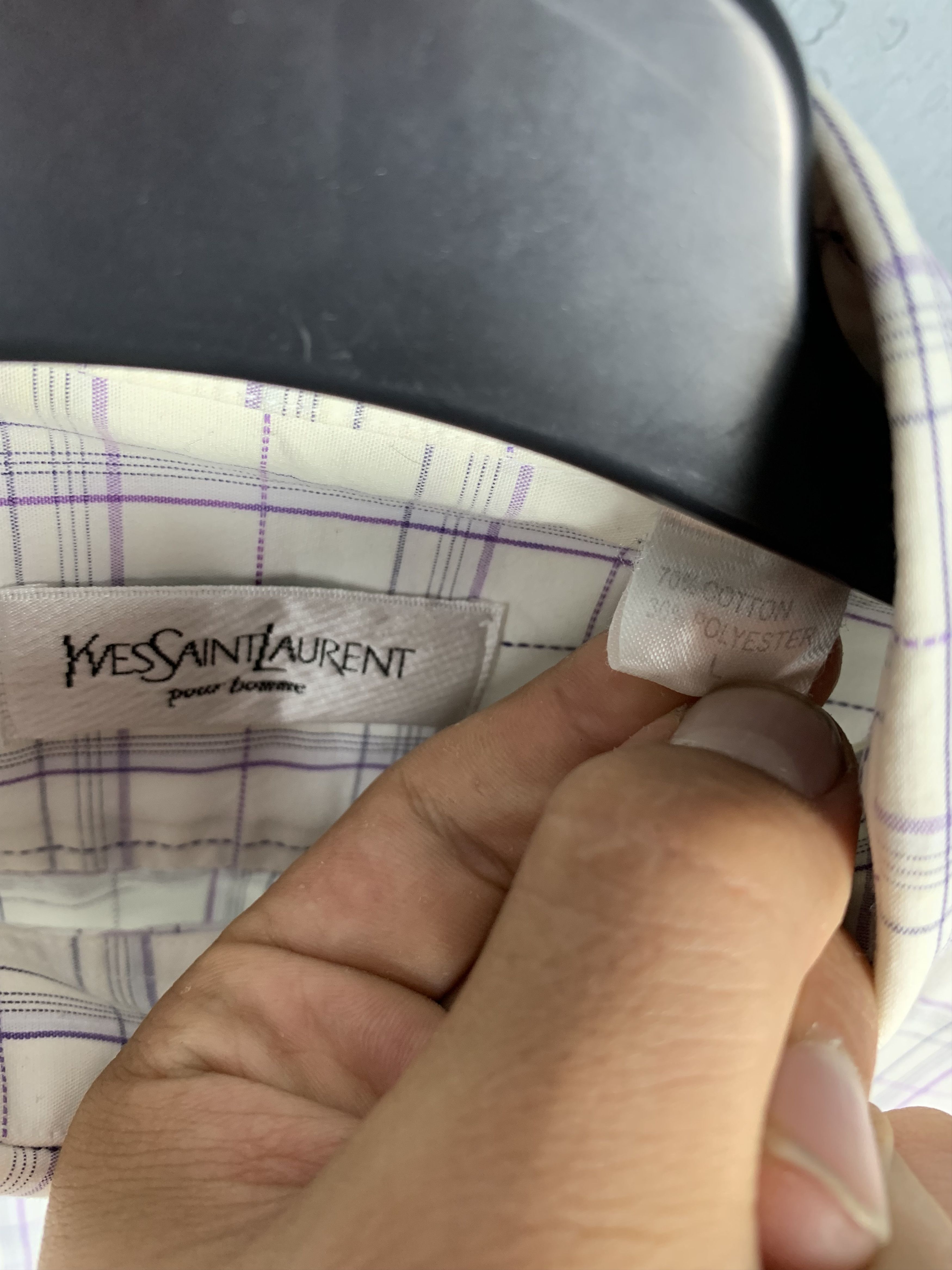 Yves Saint Laurent Yves Saint Laurent YSL Mens Short Sleeve Shirt Size US L / EU 52-54 / 3 - 3 Thumbnail