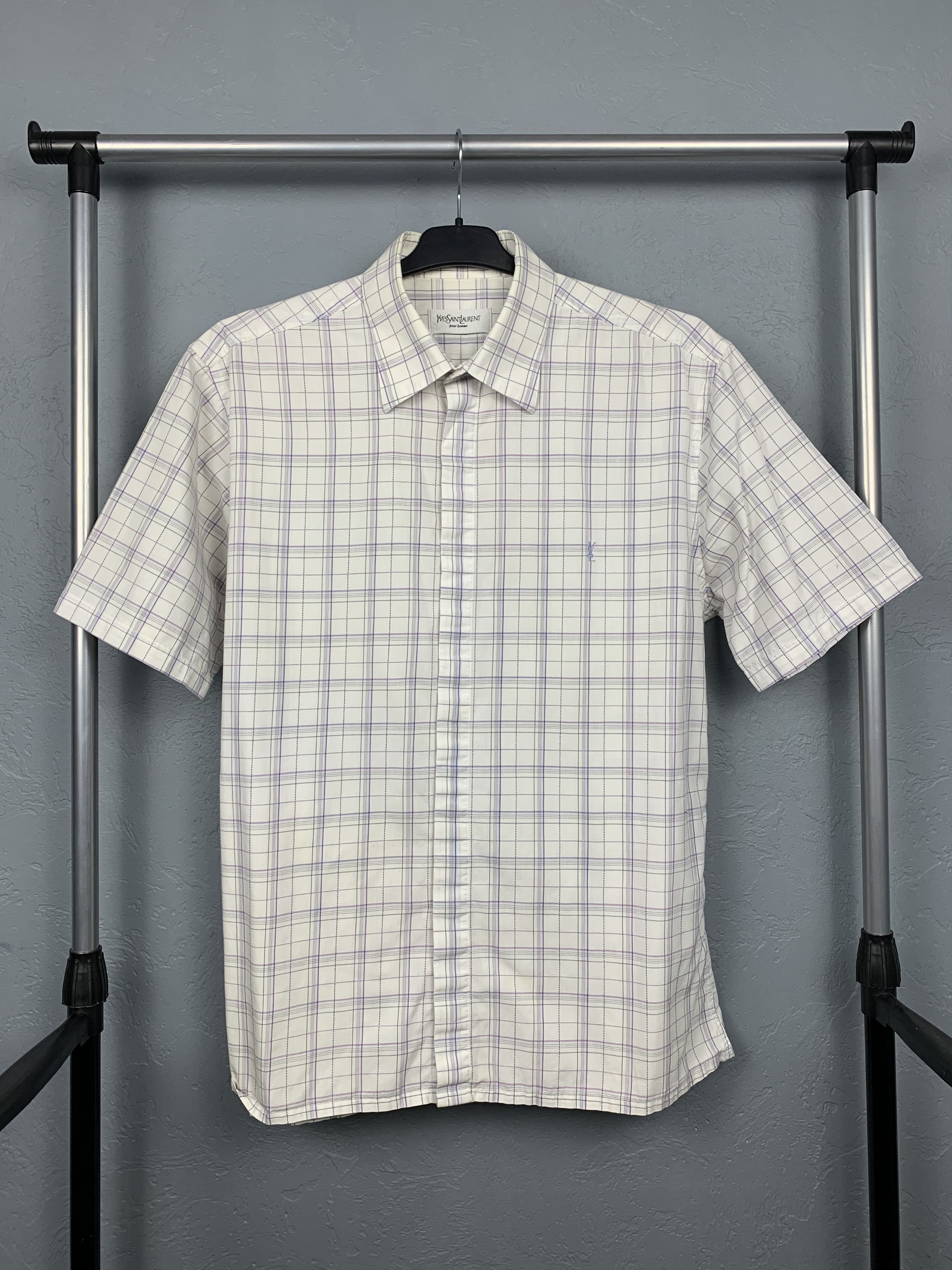 Yves Saint Laurent Yves Saint Laurent YSL Mens Short Sleeve Shirt Size US L / EU 52-54 / 3 - 1 Thumbnail