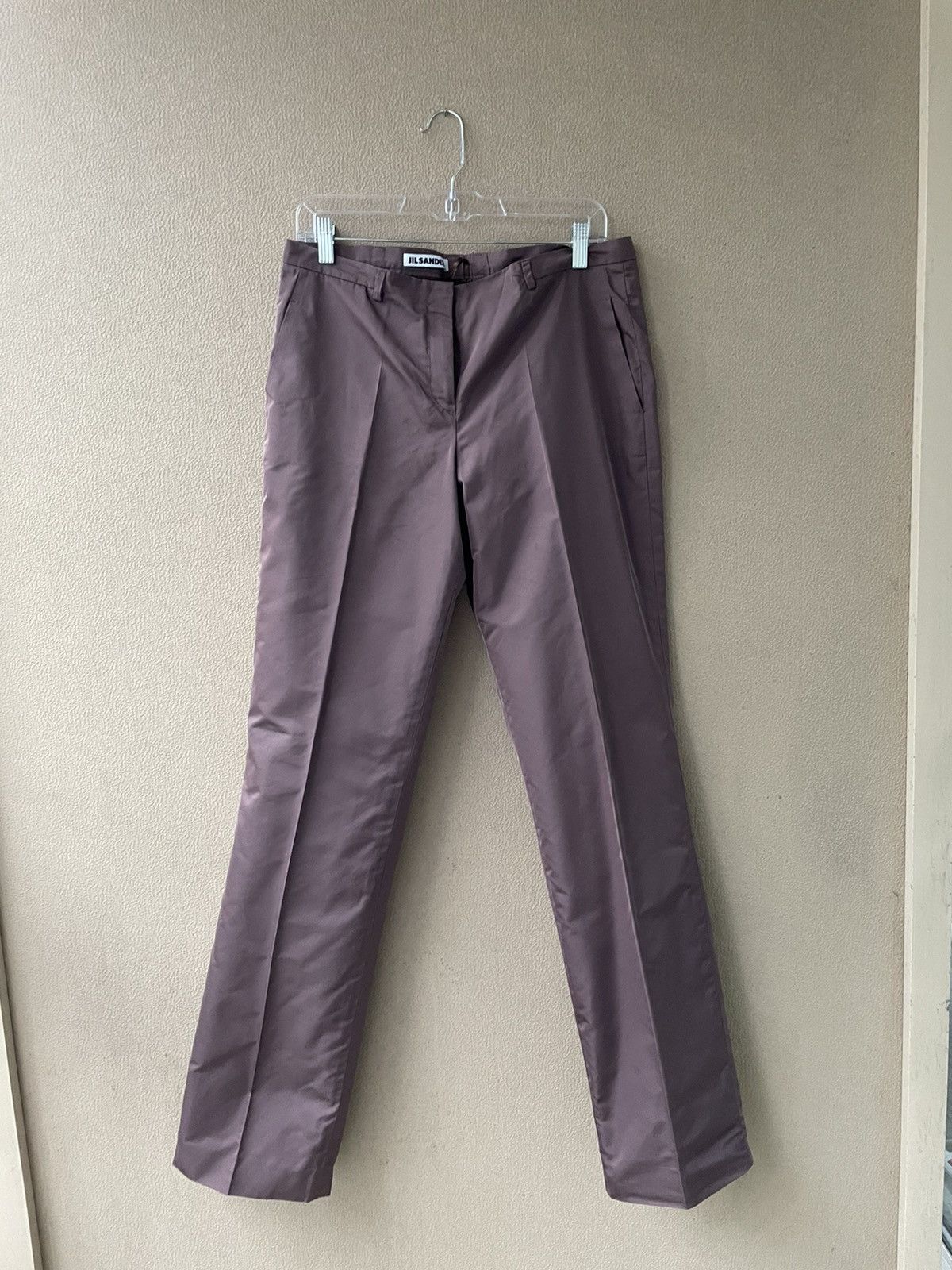 Jil Sander Jil Sander by Raf Simons Purple Technical Silk Pants Size 27" / US 4 / IT 40 - 1 Thumbnail