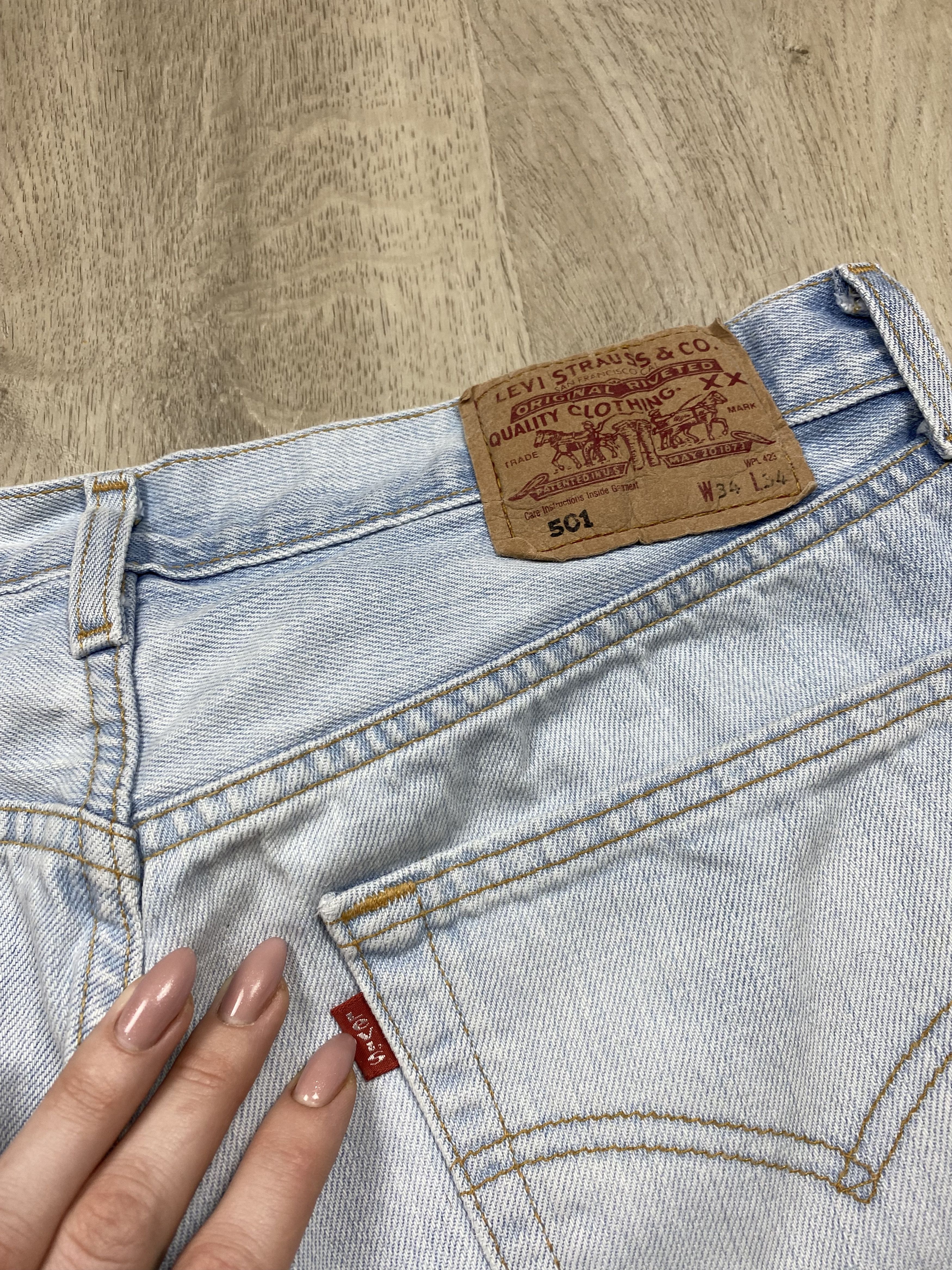 Levi's Levi's 501 90s Vintage Washed Denim Pants Jeans Size US 34 / EU 50 - 2 Thumbnail