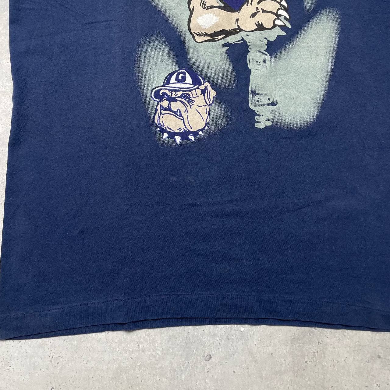 NCAA × Vintage Vintage 90s Georgetown Hoyas NCAA Single Stitch T Shirt Size US XL / EU 56 / 4 - 12 Thumbnail