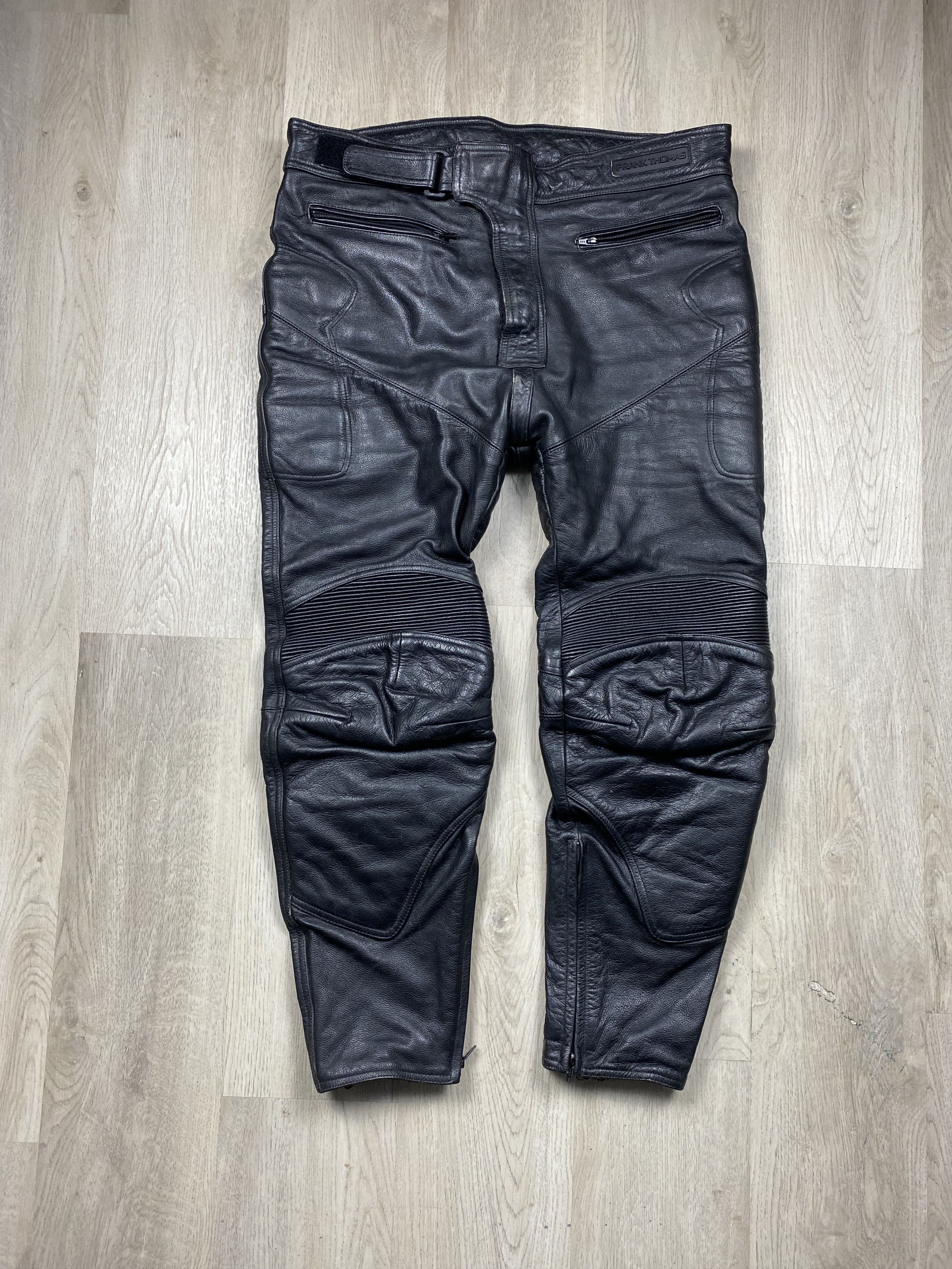 Genuine Leather Frank Thomas Genuine Leather Moto Pants Biker Motorcycle Size US 36 / EU 52 - 1 Thumbnail