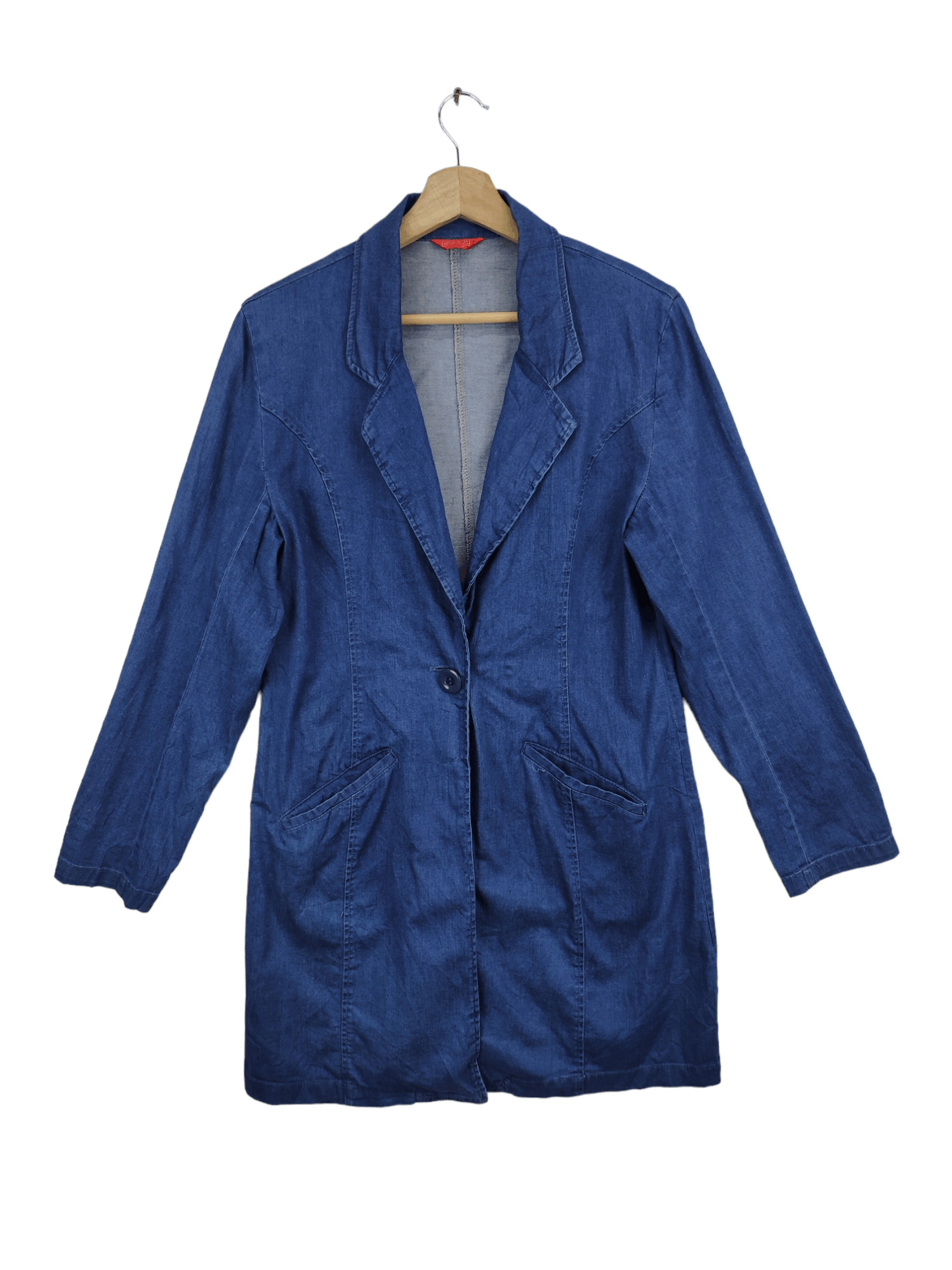 Japanese Brand × Le Grande Bleu (L.G.B.) Vintage Long Denim Blazer Japanese Brand Size M / US 6-8 / IT 42-44 - 1 Thumbnail