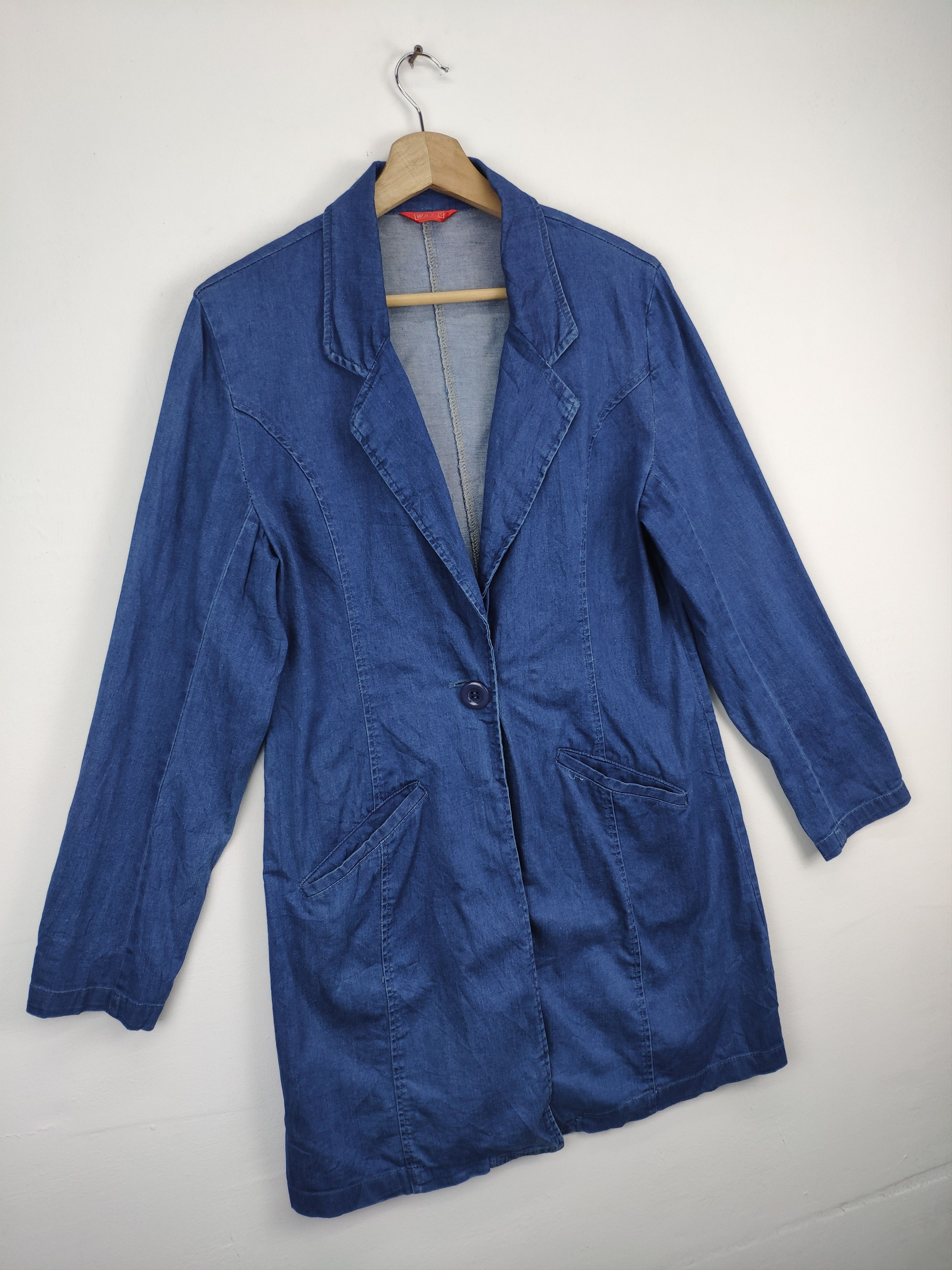 Japanese Brand × Le Grande Bleu (L.G.B.) Vintage Long Denim Blazer Japanese Brand Size M / US 6-8 / IT 42-44 - 6 Thumbnail