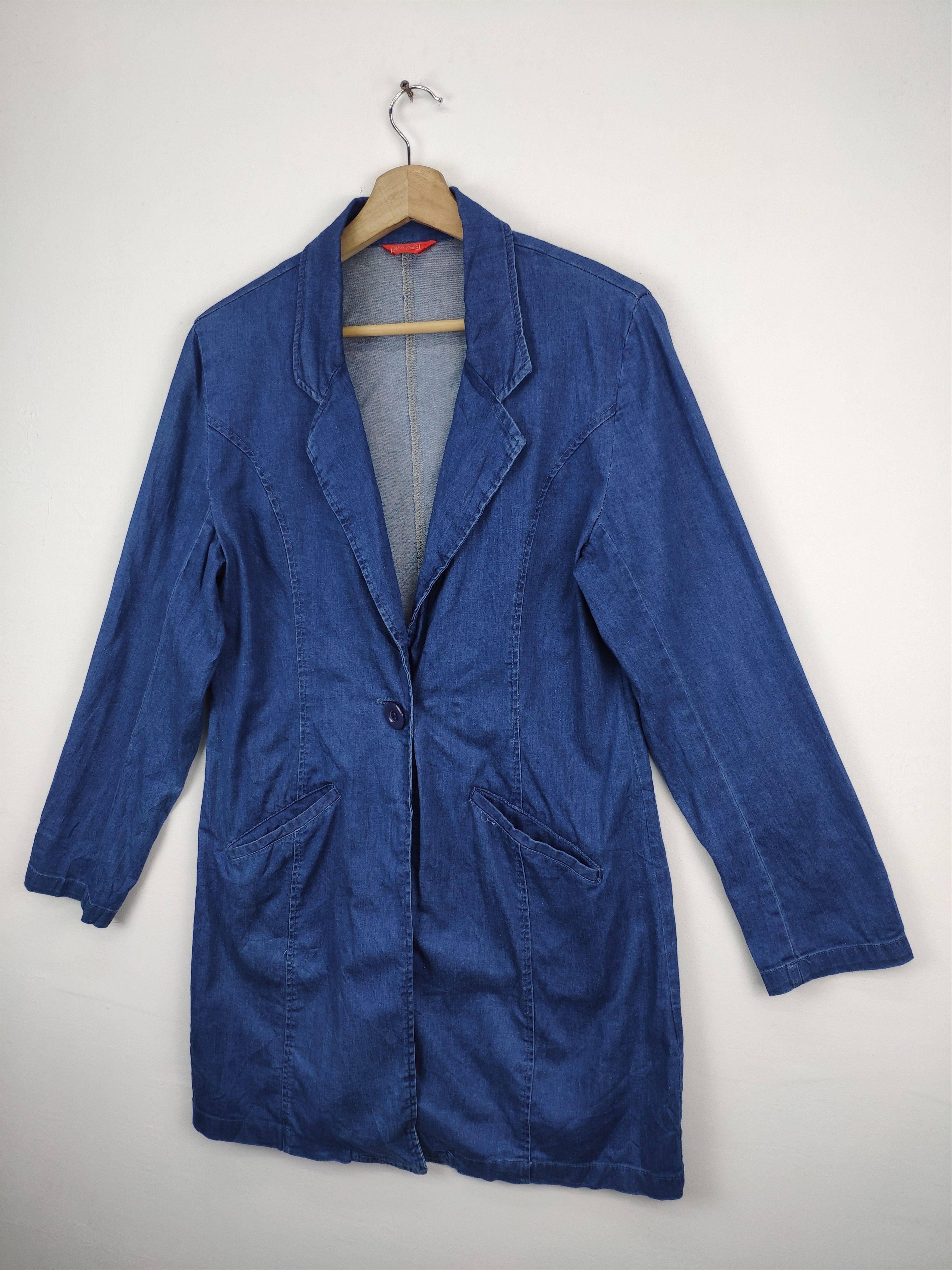Japanese Brand × Le Grande Bleu (L.G.B.) Vintage Long Denim Blazer Japanese Brand Size M / US 6-8 / IT 42-44 - 5 Thumbnail