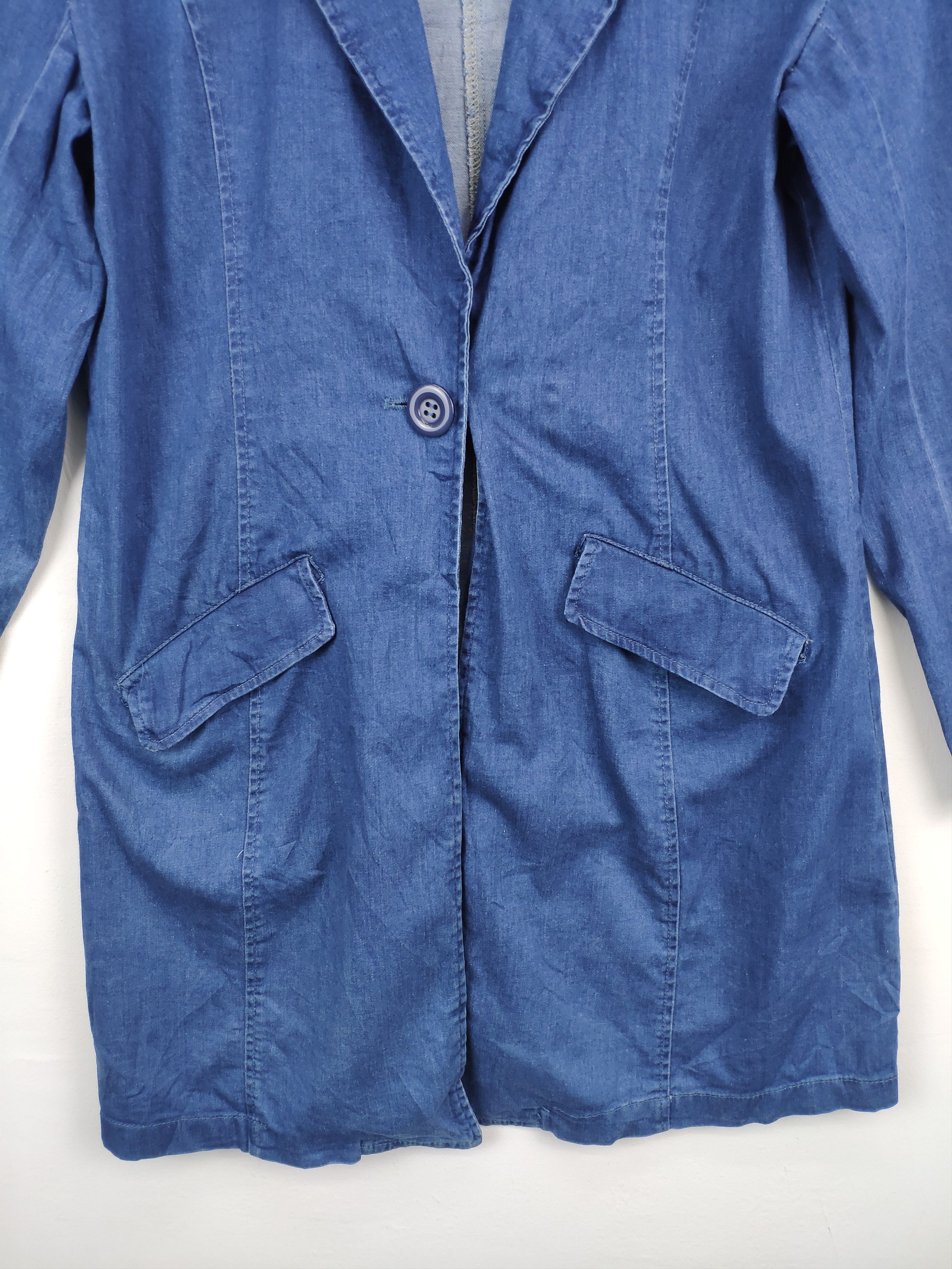 Japanese Brand × Le Grande Bleu (L.G.B.) Vintage Long Denim Blazer Japanese Brand Size M / US 6-8 / IT 42-44 - 11 Thumbnail
