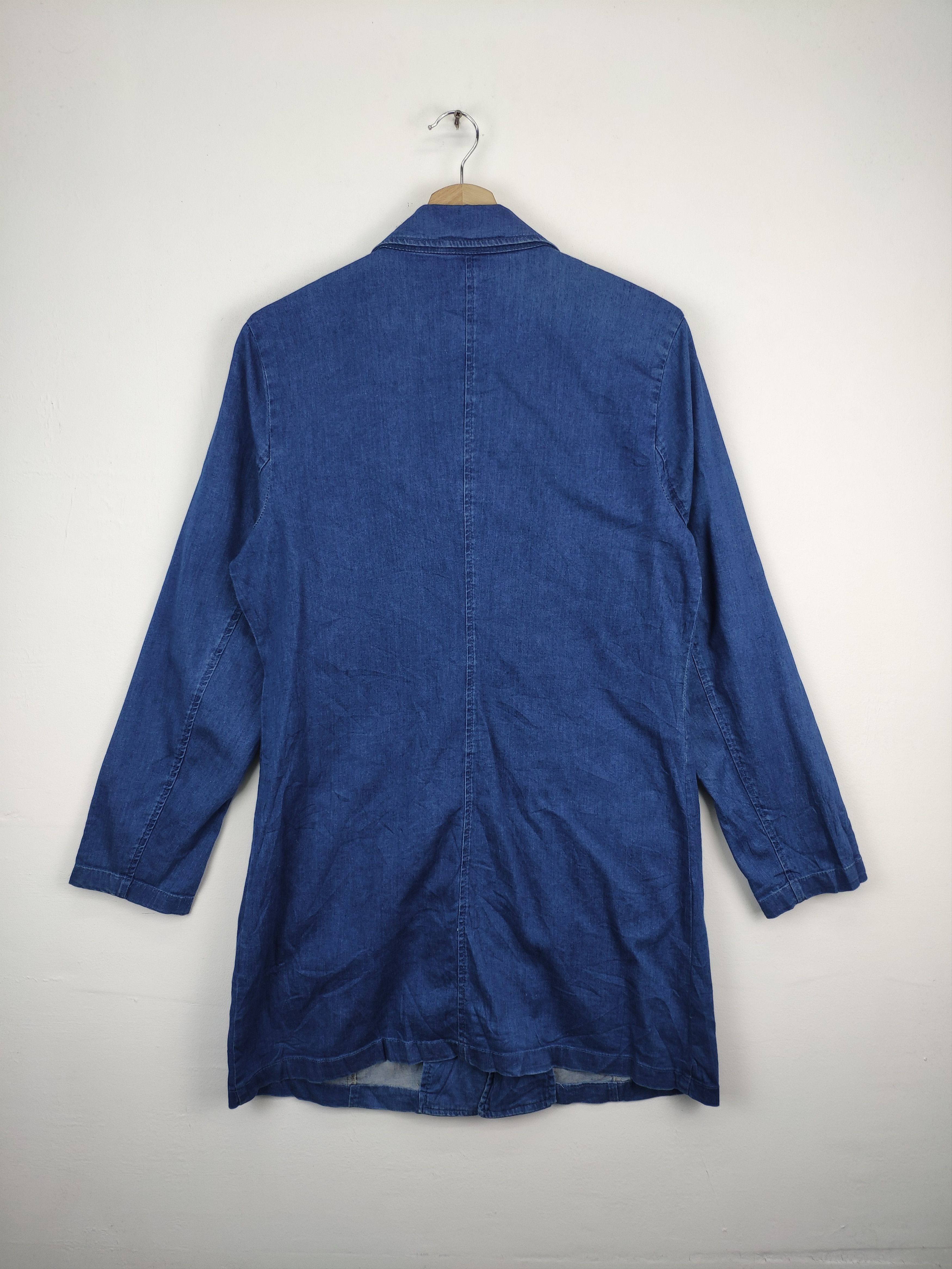 Japanese Brand × Le Grande Bleu (L.G.B.) Vintage Long Denim Blazer Japanese Brand Size M / US 6-8 / IT 42-44 - 2 Thumbnail