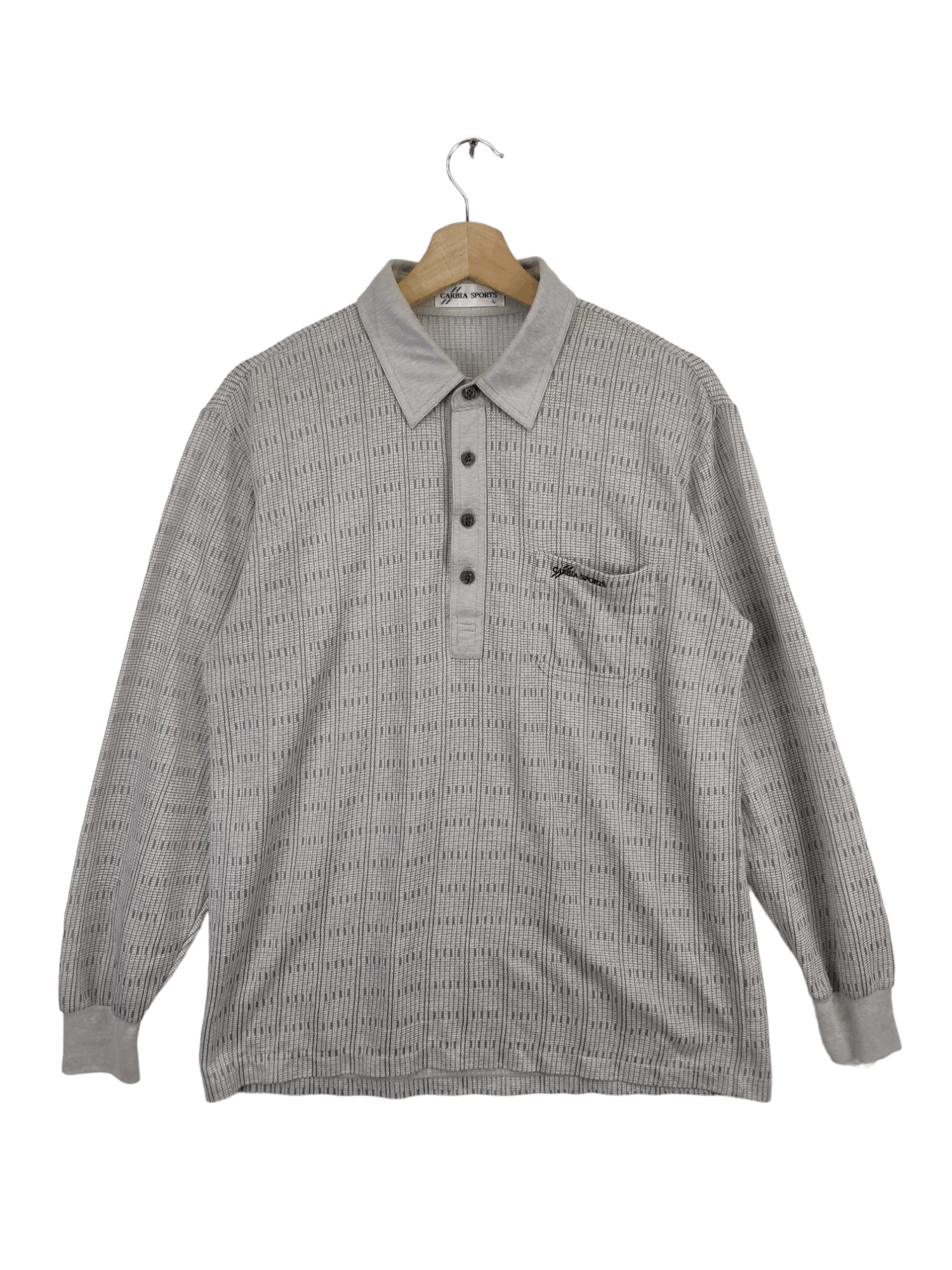 Japanese Brand × Vintage Vintage Polo Shirt Long Sleeve Distressed by CARBIA SPORTS Size US M / EU 48-50 / 2 - 1 Thumbnail