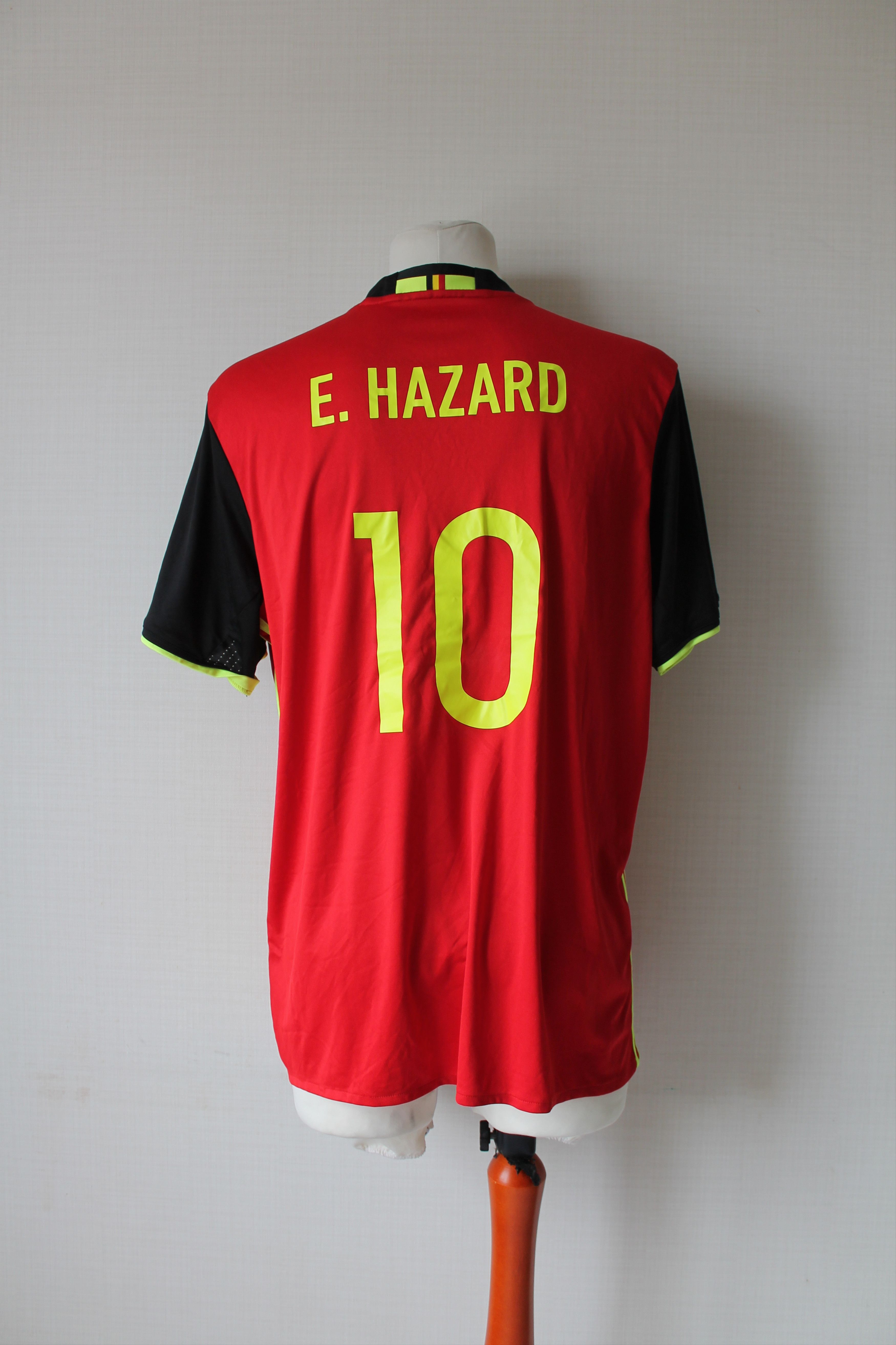 Adidas 2016 / 17 Belgium Team Home Jersey # 10 E. HAZARD Adidas Size US XL / EU 56 / 4 - 9 Thumbnail