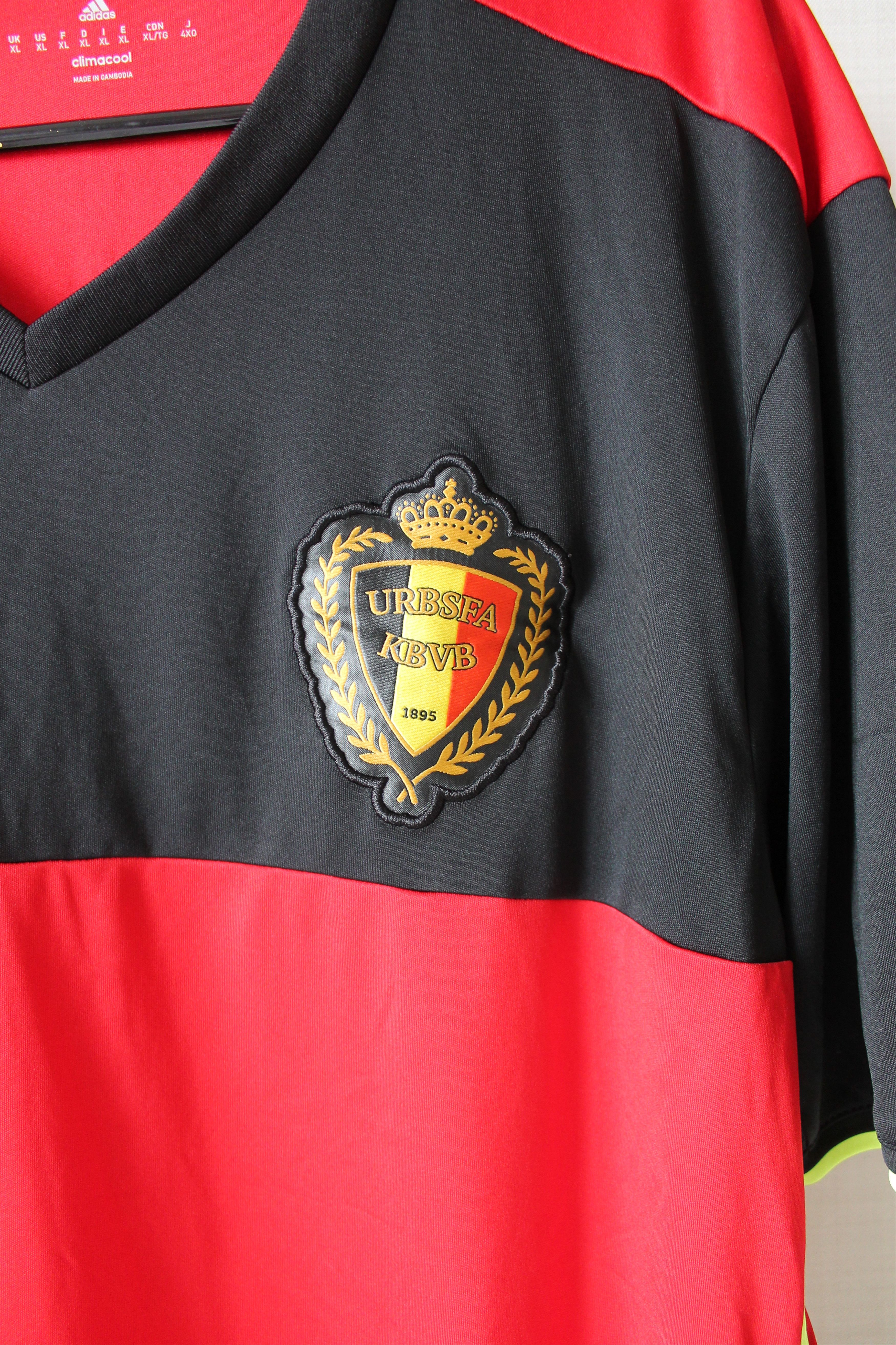 Adidas 2016 / 17 Belgium Team Home Jersey # 10 E. HAZARD Adidas Size US XL / EU 56 / 4 - 4 Thumbnail