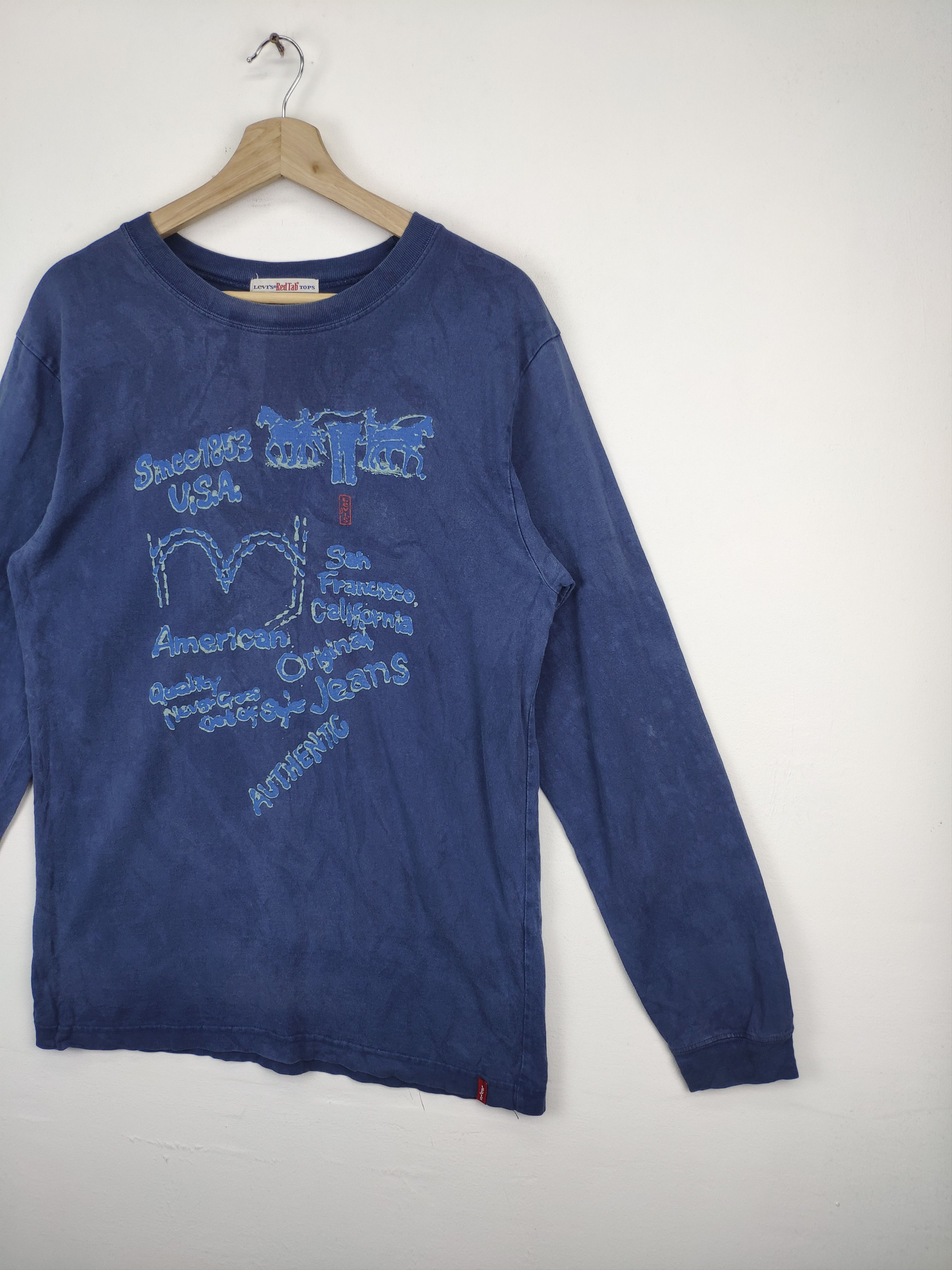 Levi's × Vintage Vintage Levis Red Tab Long Sleeve Shirt Sun Faded Size US M / EU 48-50 / 2 - 6 Thumbnail