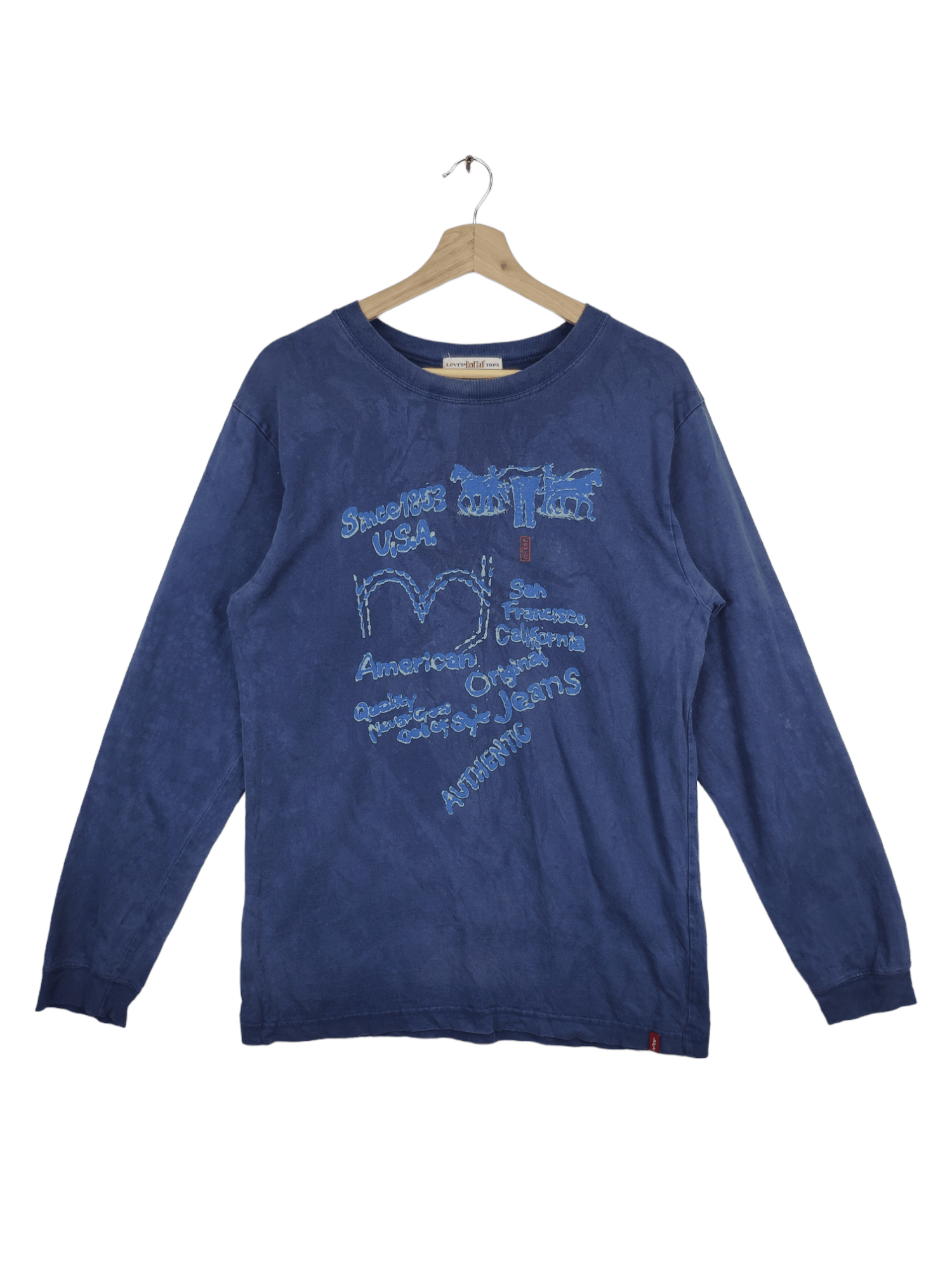 Levi's × Vintage Vintage Levis Red Tab Long Sleeve Shirt Sun Faded Size US M / EU 48-50 / 2 - 1 Thumbnail
