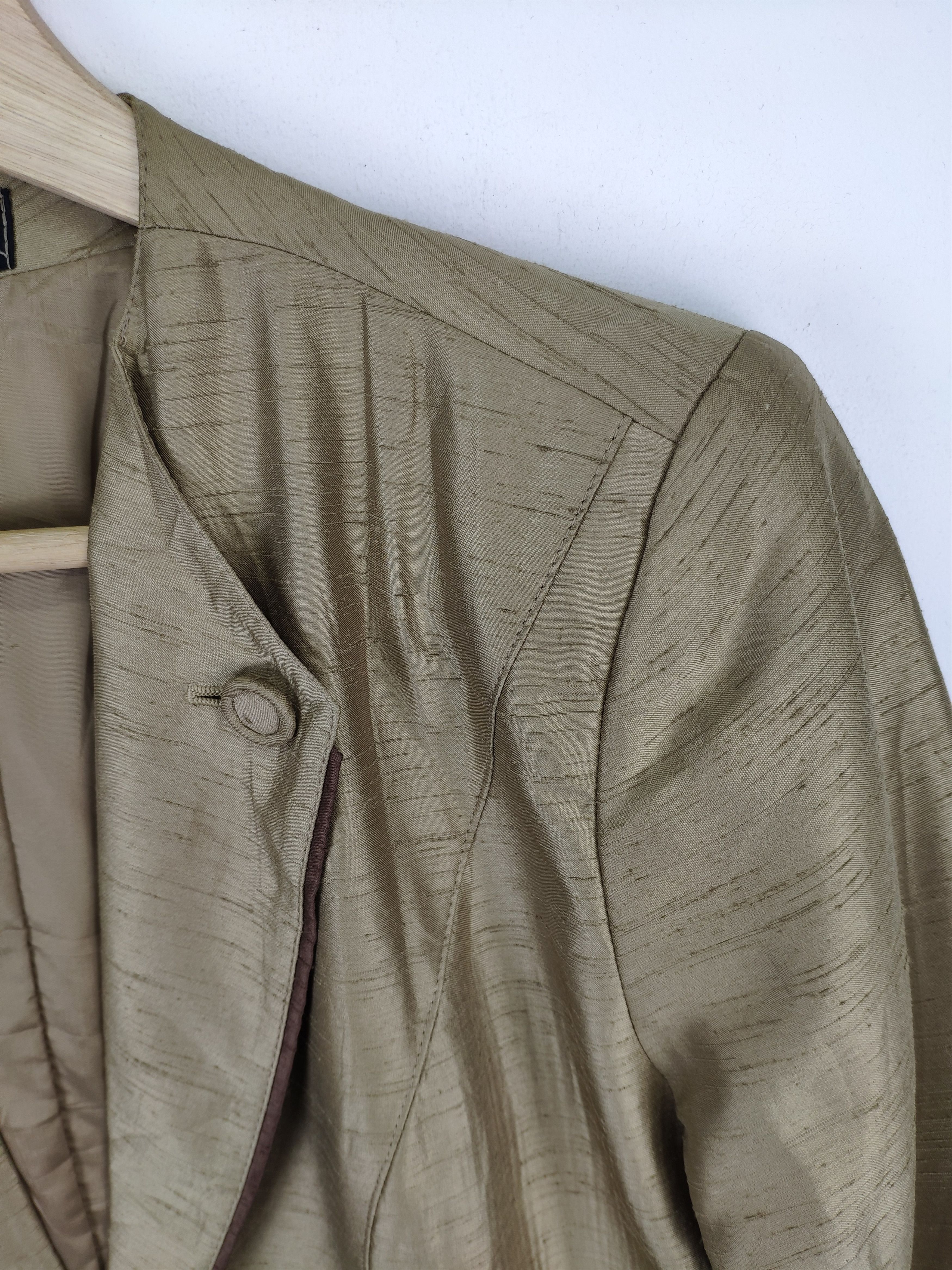Designer × Japanese Brand Vintage Issey Miyake Style Silk Cropped Blazer Size M / US 6-8 / IT 42-44 - 10 Thumbnail