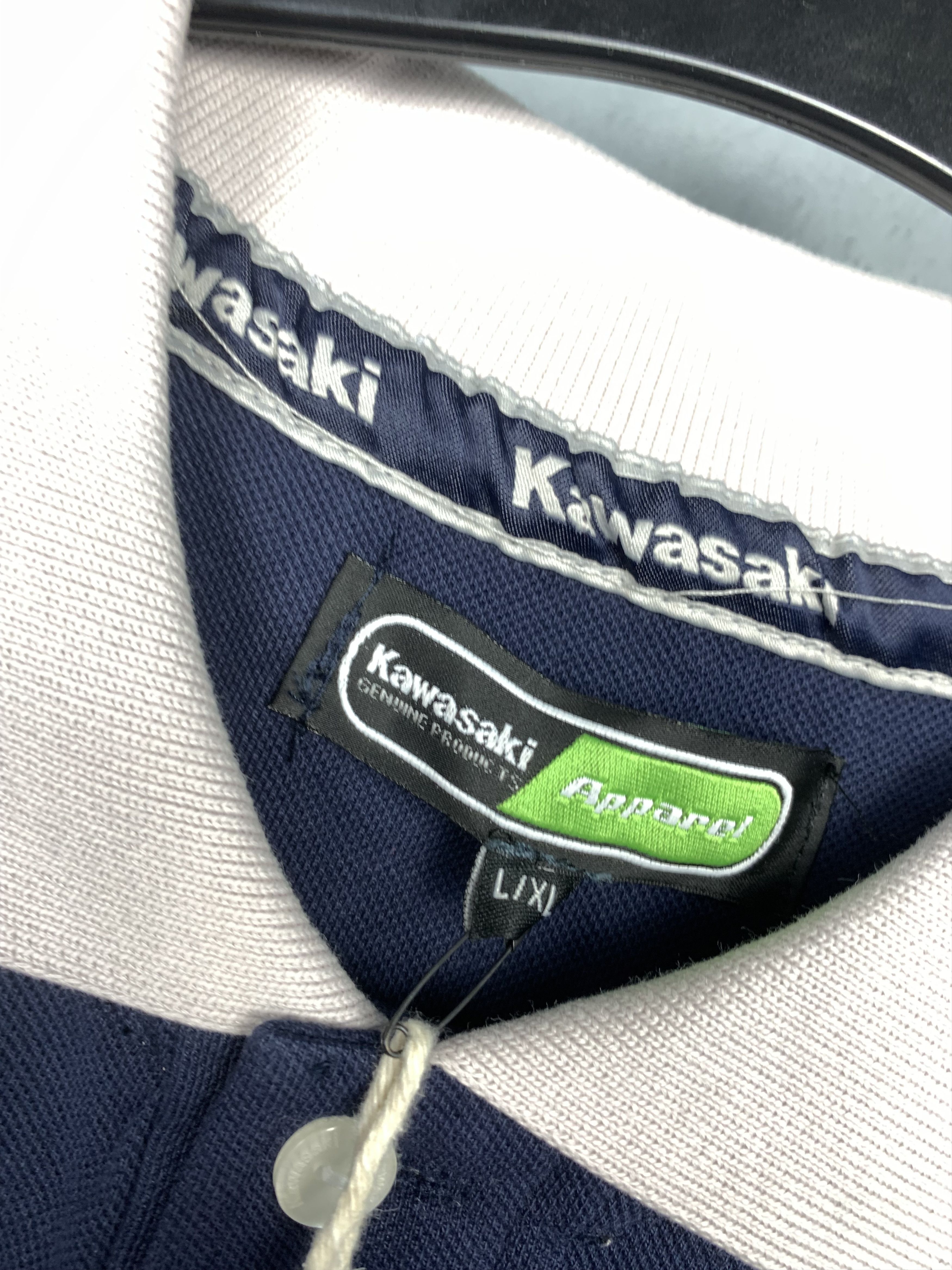 Formula 1 Kawasaki Japanese Racing Vintage Mens Long Sleeve Polo Shirt Size US L / EU 52-54 / 3 - 5 Thumbnail