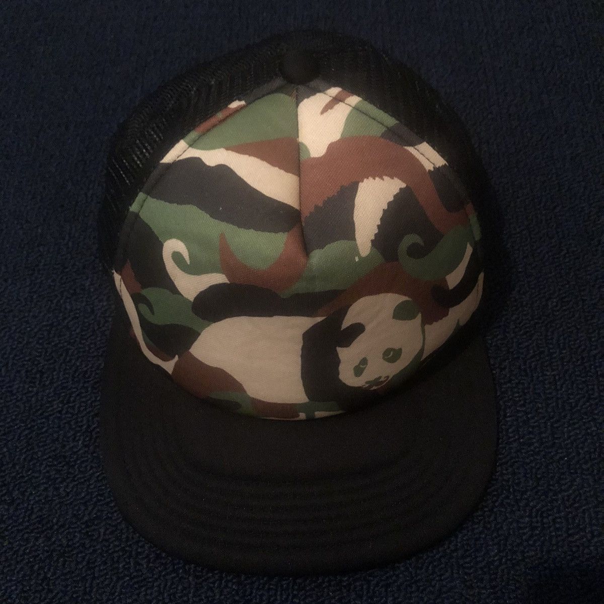 Enjoi Vintage Enjoi Skateboards Panda Woodland Camo Trucker Hat Size ONE SIZE - 2 Thumbnail