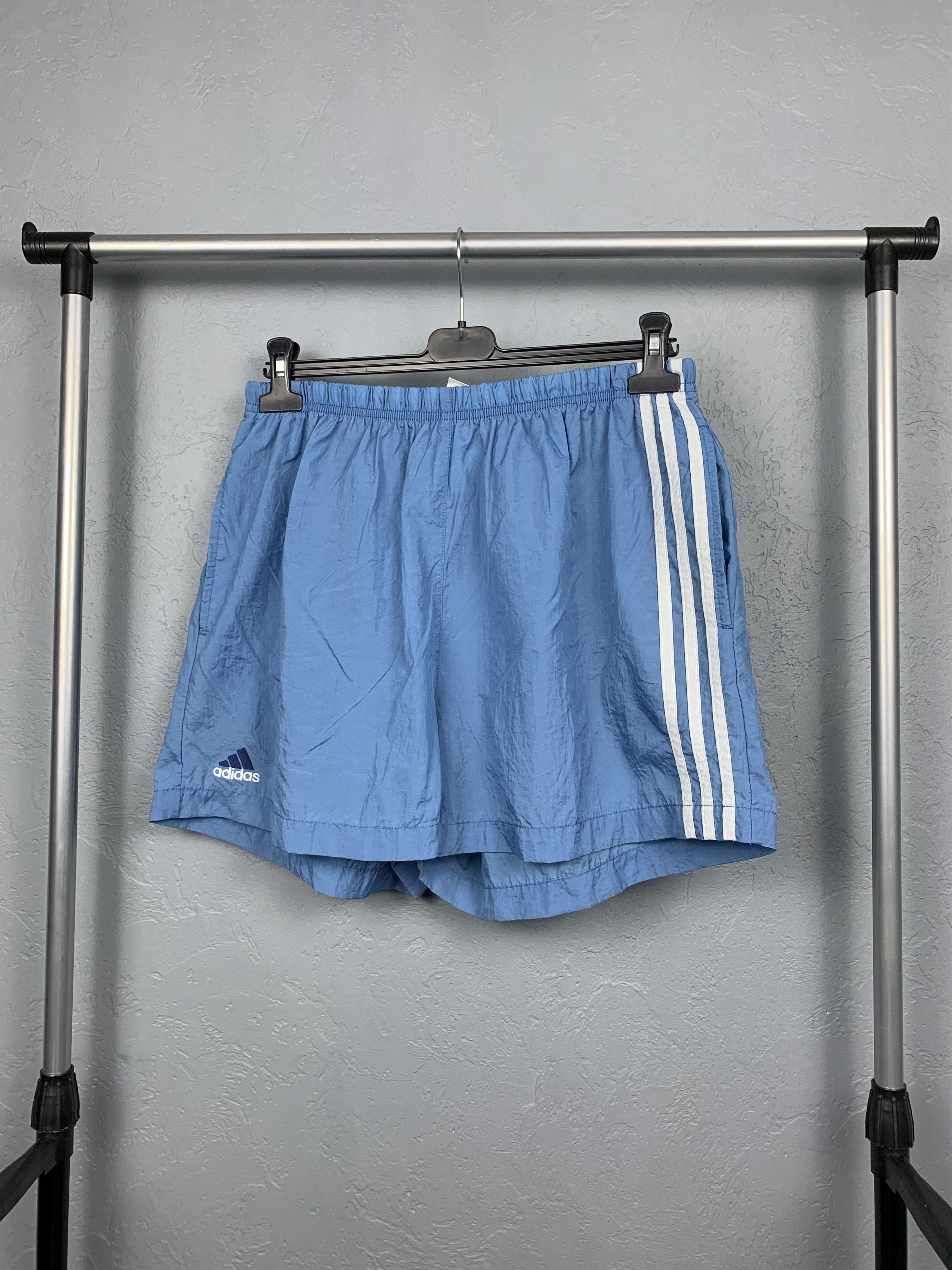 Adidas × Vintage Adidas 90s Vintage Mens Nylon Shorts Size US 36 / EU 52 - 1 Thumbnail