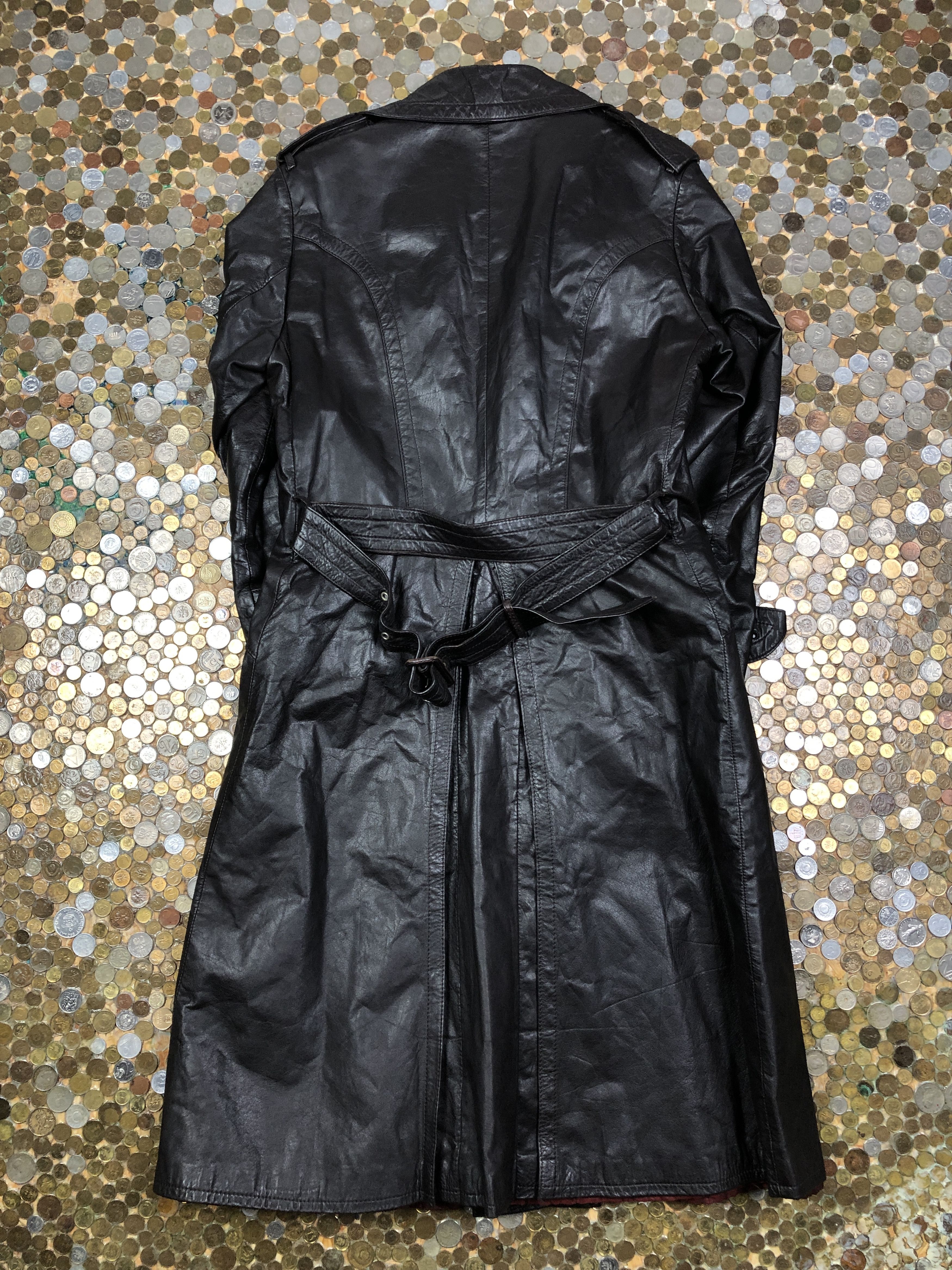 Vintage Vintage Leather long jacket coat WMNS Size M / US 6-8 / IT 42-44 - 3 Thumbnail