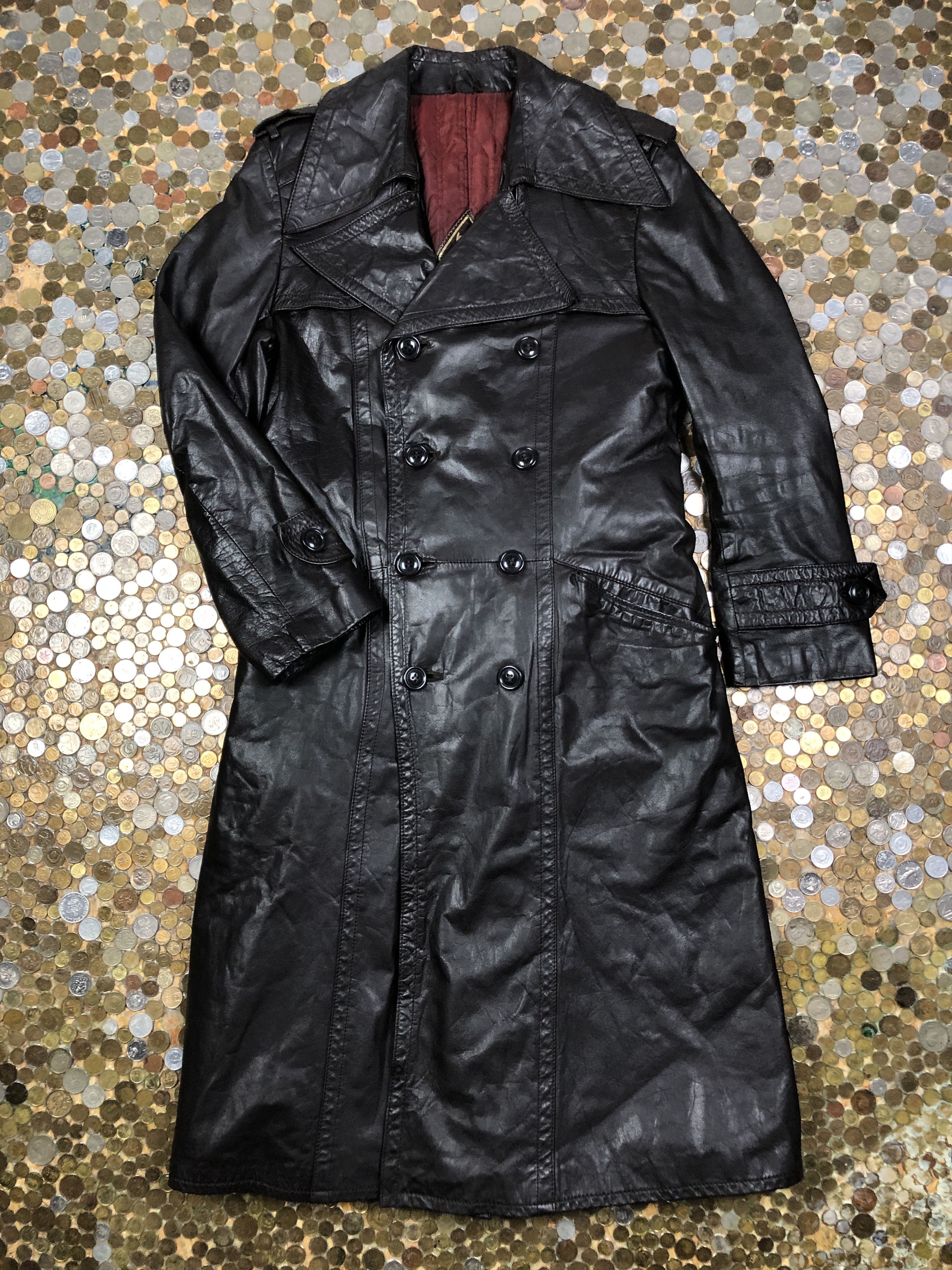 Vintage Vintage Leather long jacket coat WMNS Size M / US 6-8 / IT 42-44 - 1 Thumbnail