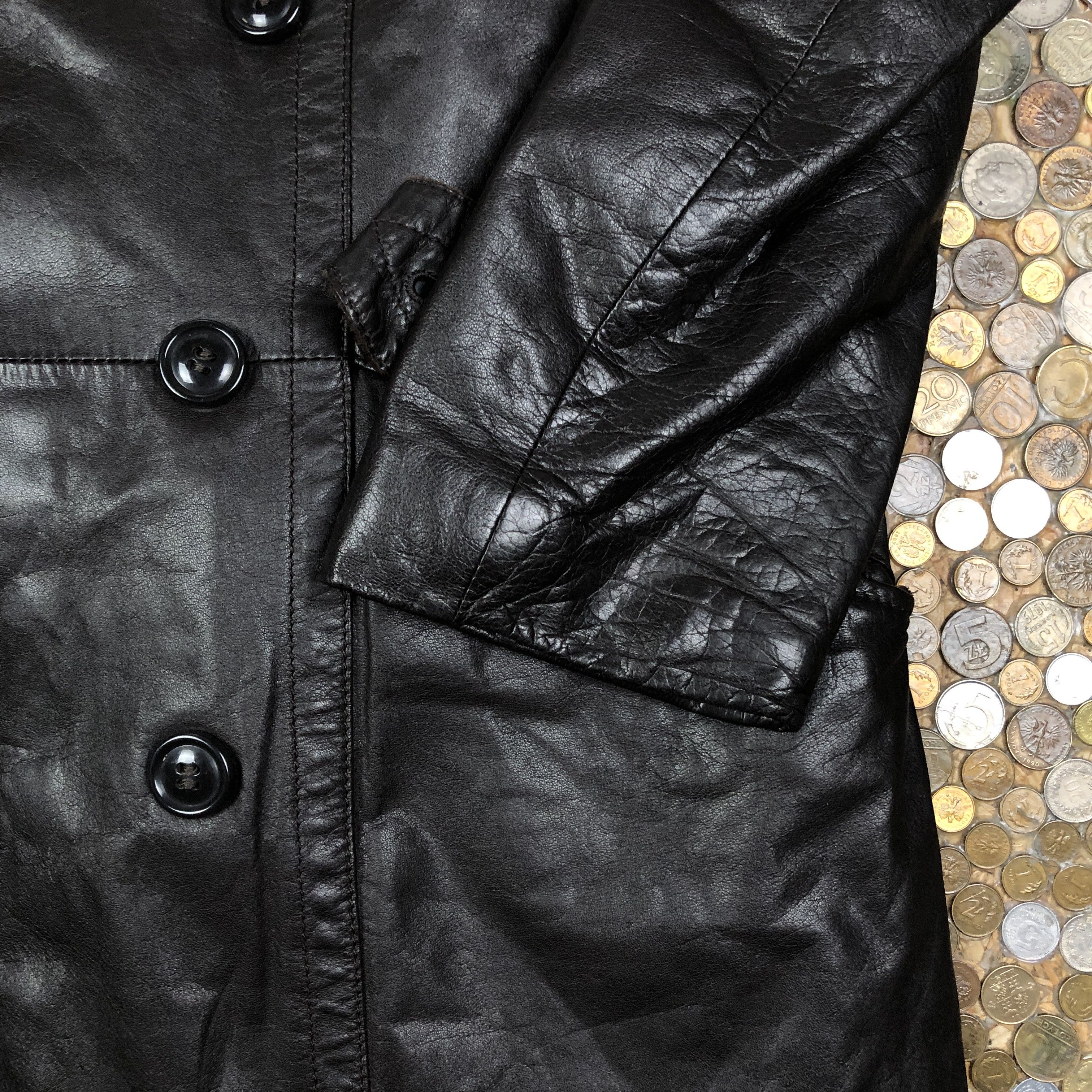 Vintage Vintage Leather long jacket coat WMNS Size M / US 6-8 / IT 42-44 - 6 Thumbnail