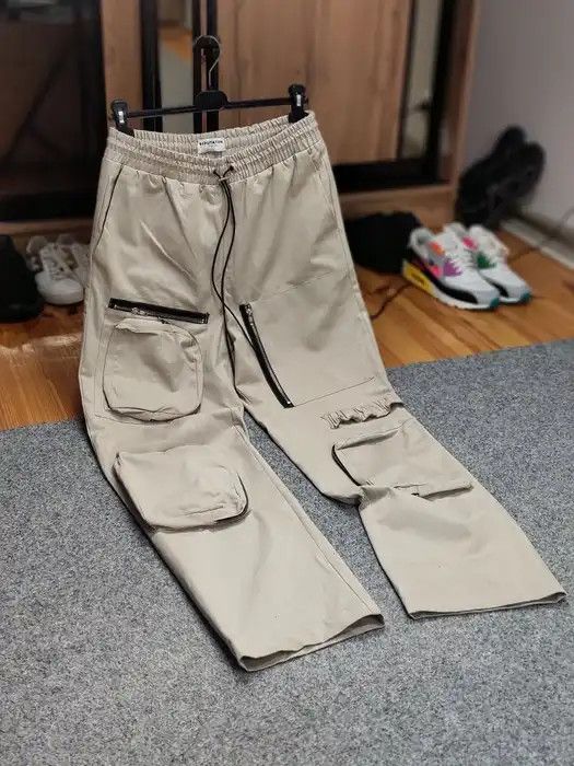 Japanese Brand Vintage 90's Japanese Baggy Multi Pocket Zip Cargo Pants Size US 34 / EU 50 - 10 Thumbnail