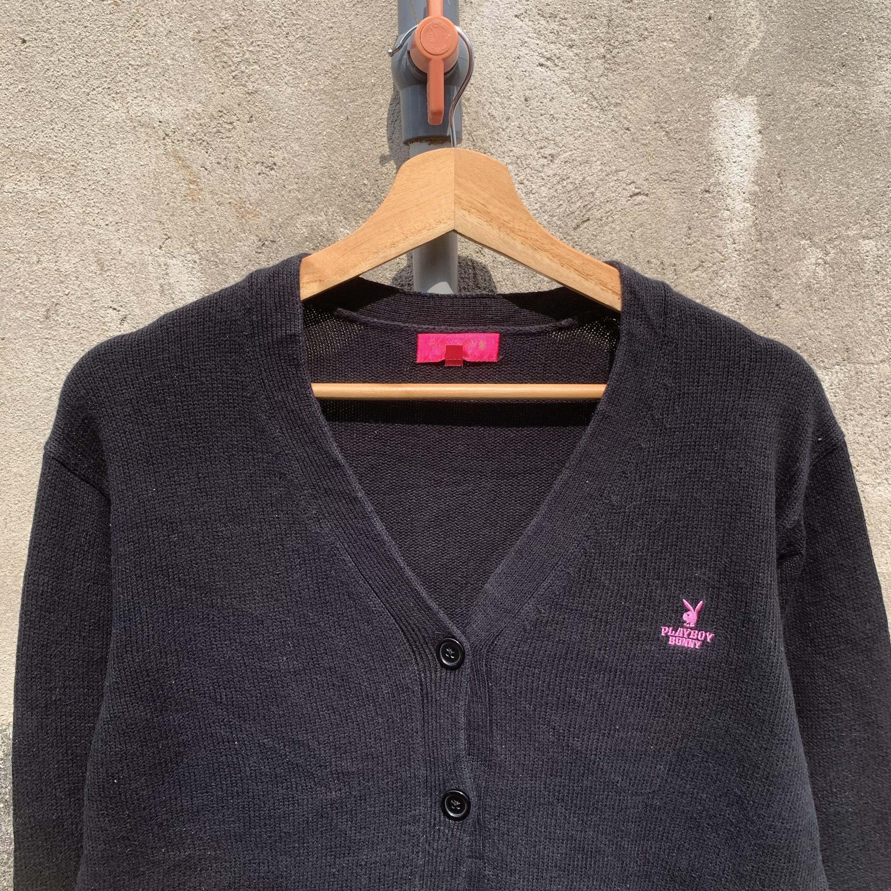 Playboy VINTAGE PLAYBOY Small Logo Knit Jumper Pullover Cardigan Size US M / EU 48-50 / 2 - 2 Thumbnail