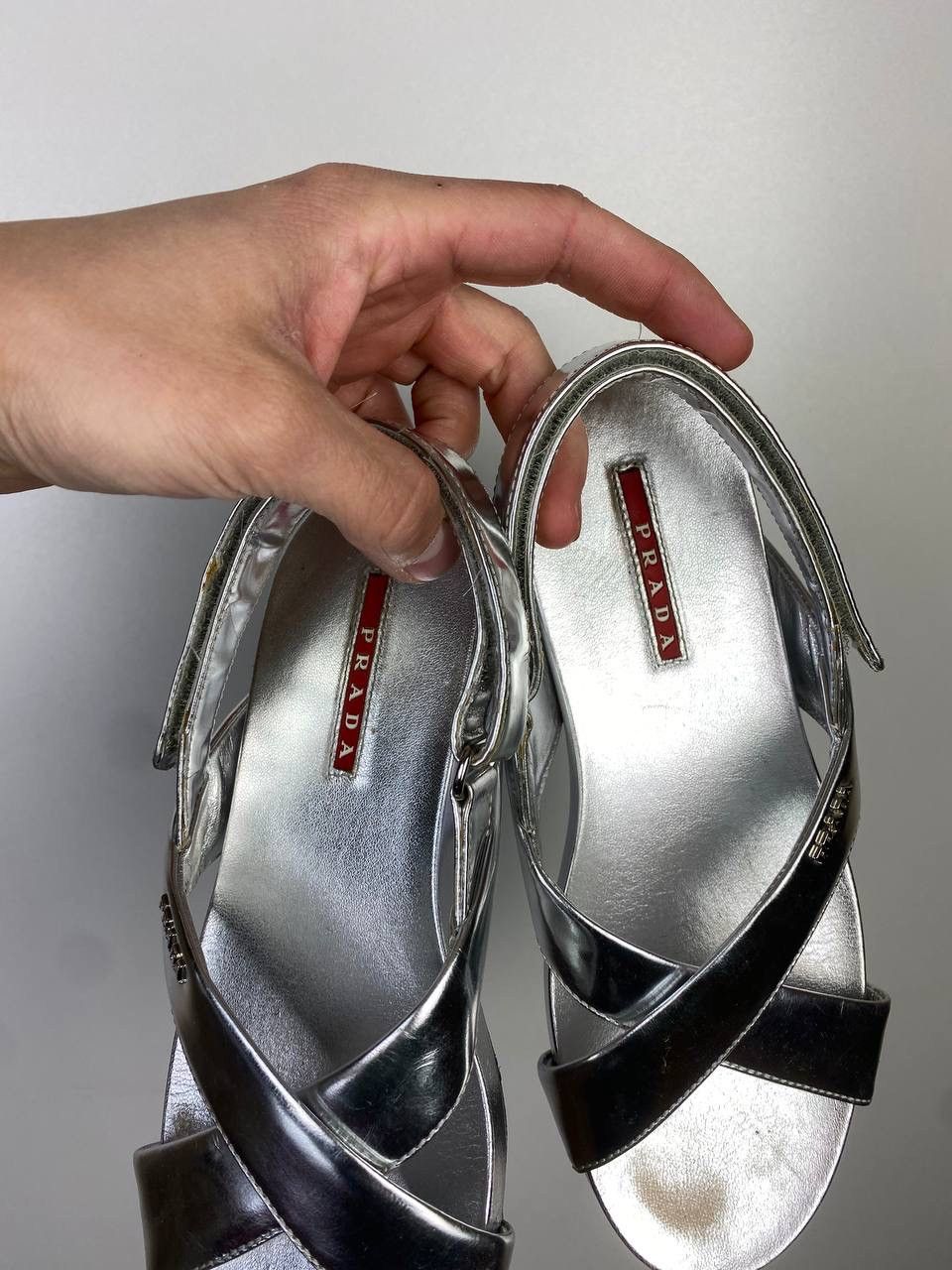 Prada × Vintage Prada vintage sandals size 36 1/2 Size US 5 / IT 35 - 6 Thumbnail