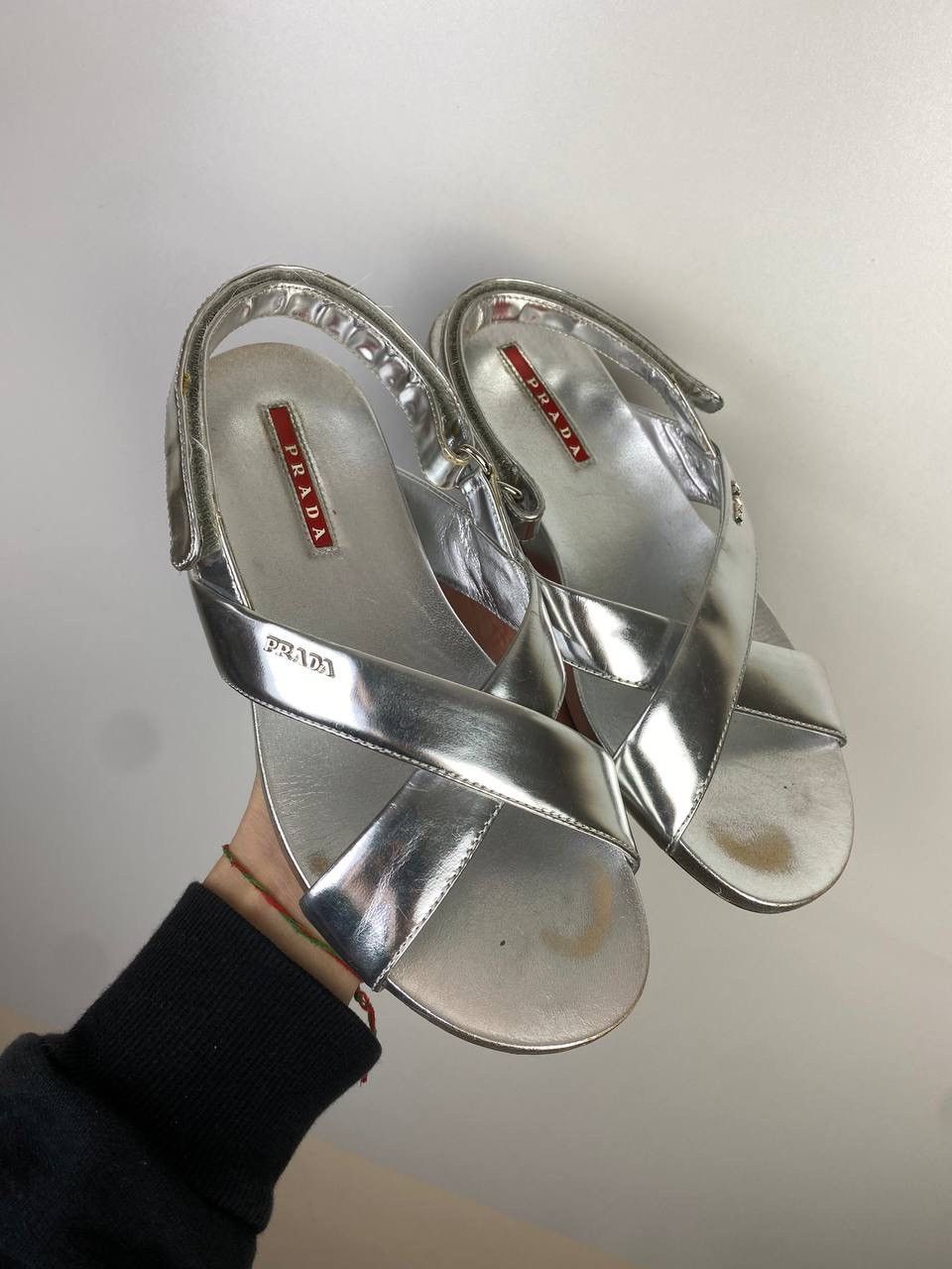 Prada × Vintage Prada vintage sandals size 36 1/2 Size US 5 / IT 35 - 2 Thumbnail