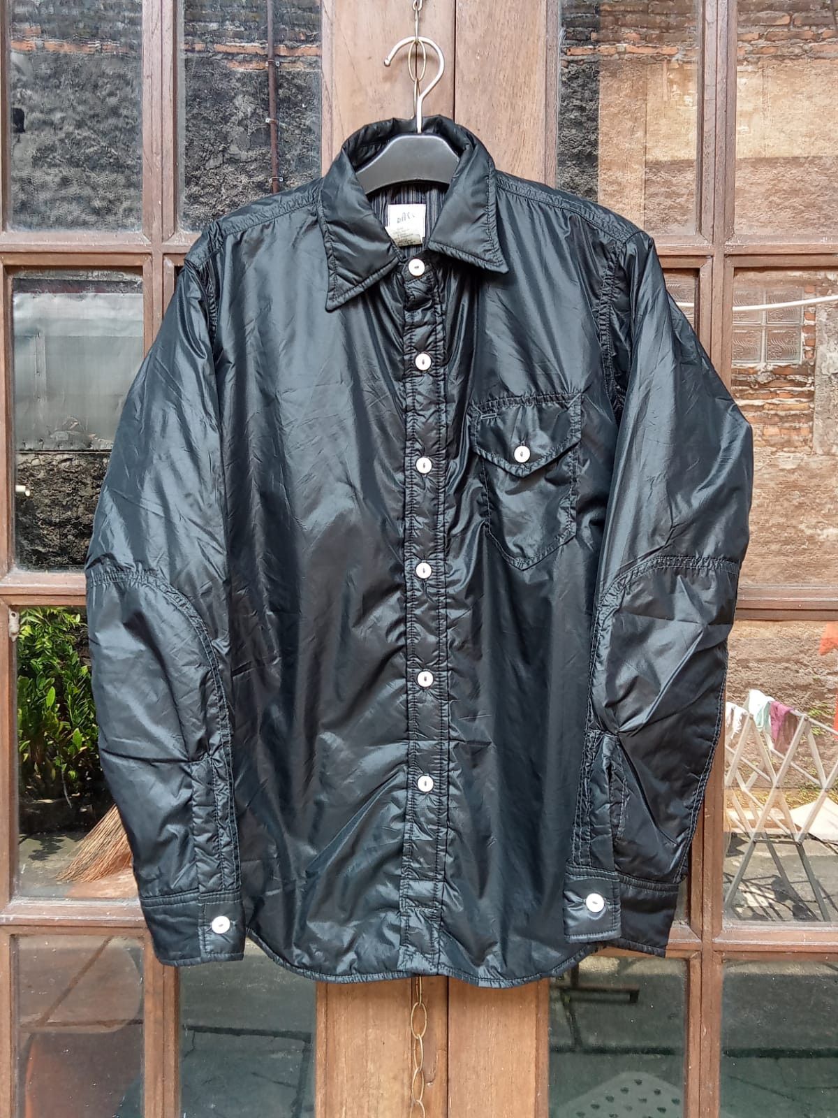 image of Post Overalls Mens Post O'alls Button Shirt Nylon in Black (Size Medium)