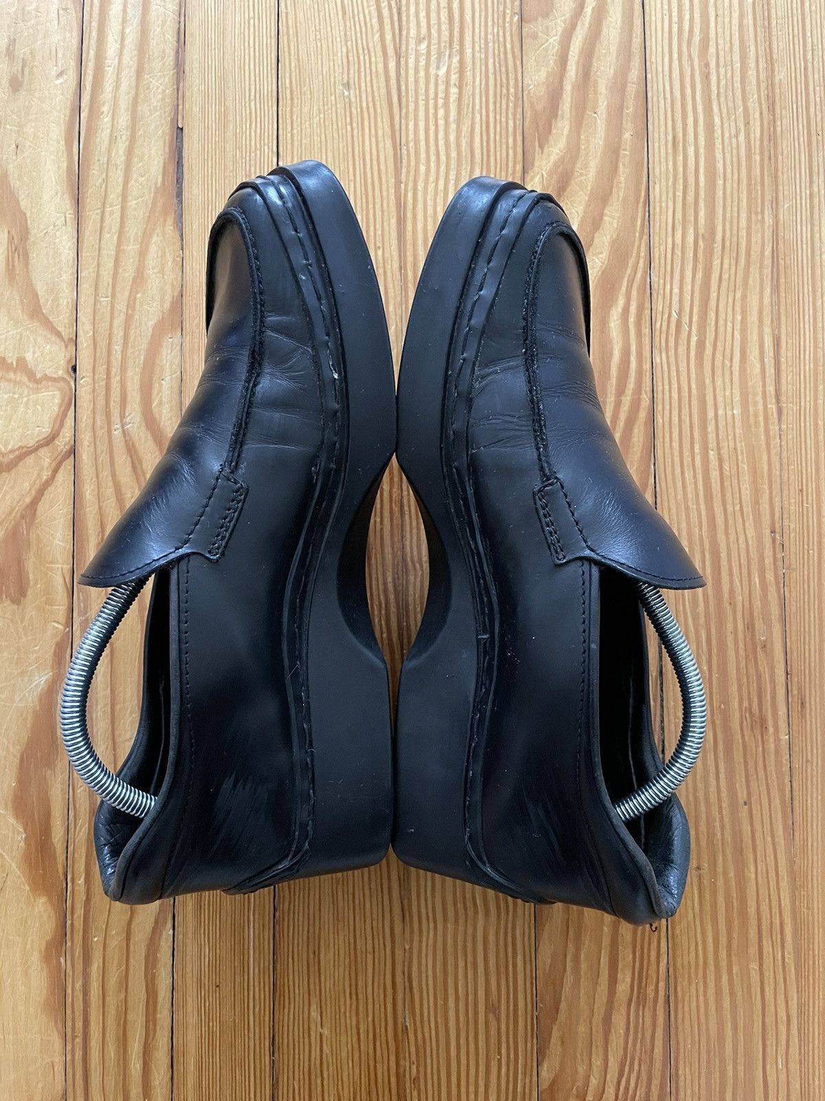 Prada Archive Prada FW98 Chunky Square Toe Loafers Leather Black Size US 9 / EU 42 - 4 Thumbnail