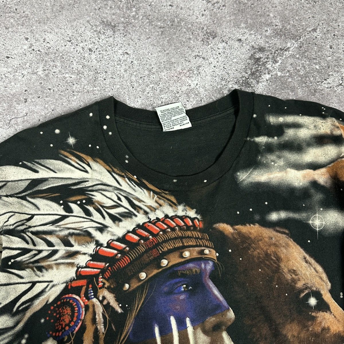 Liquid Blue Vintage 90s Liquid Blue AOP Indian Spirits fire Animal tee Size US XL / EU 56 / 4 - 9 Thumbnail