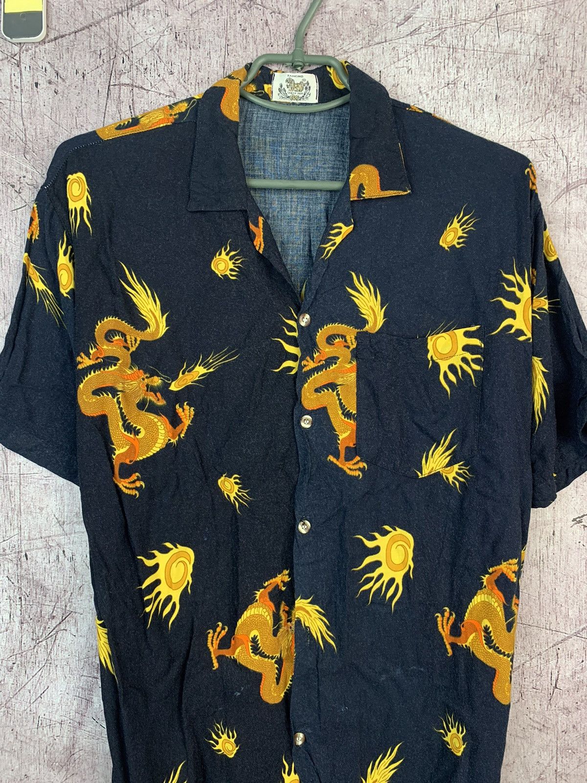 Japanese Brand Asian Dragon Vintage Mens Hawaiian Shirt Size US M / EU 48-50 / 2 - 2 Thumbnail