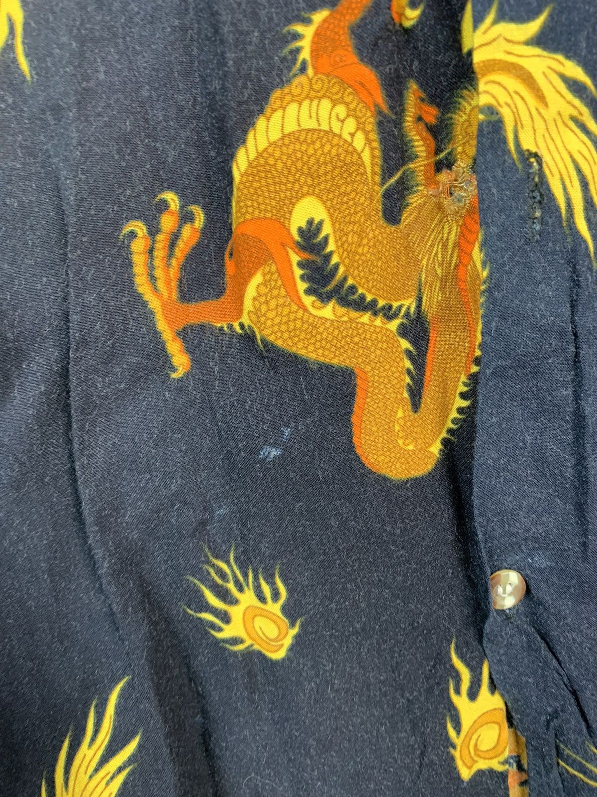 Japanese Brand Asian Dragon Vintage Mens Hawaiian Shirt Size US M / EU 48-50 / 2 - 9 Thumbnail