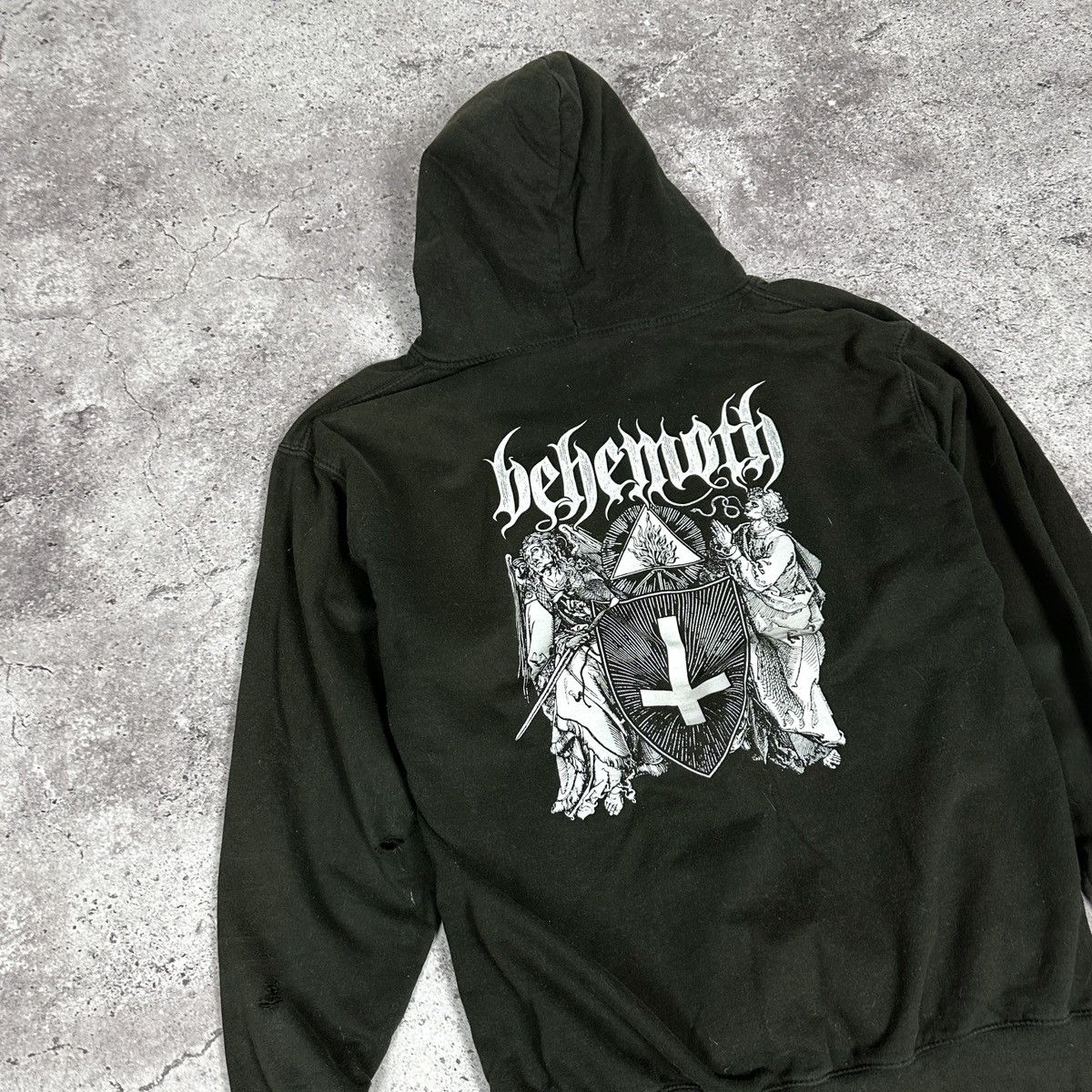 Band Tees Vintage 00s Behemoth Satanist sunfaded hoodie Metal band Size US L / EU 52-54 / 3 - 5 Thumbnail