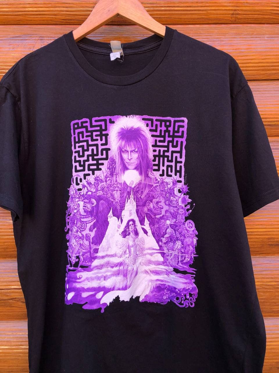 Vintage Vintage David Bowie t shirt Labyrinth Size US XL / EU 56 / 4 - 2 Thumbnail