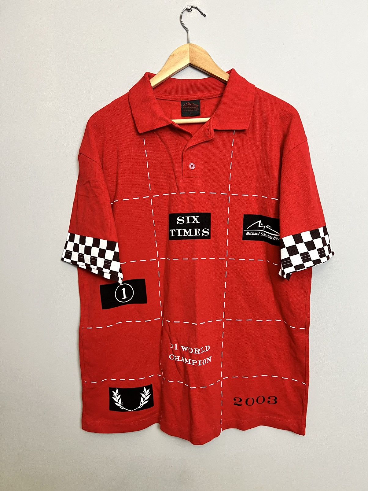 Ferrari 00s SUPER RARE MICHAEL SCHUMACHER FERARRI FORMULA ONE Tshirt Size US L / EU 52-54 / 3 - 1 Thumbnail