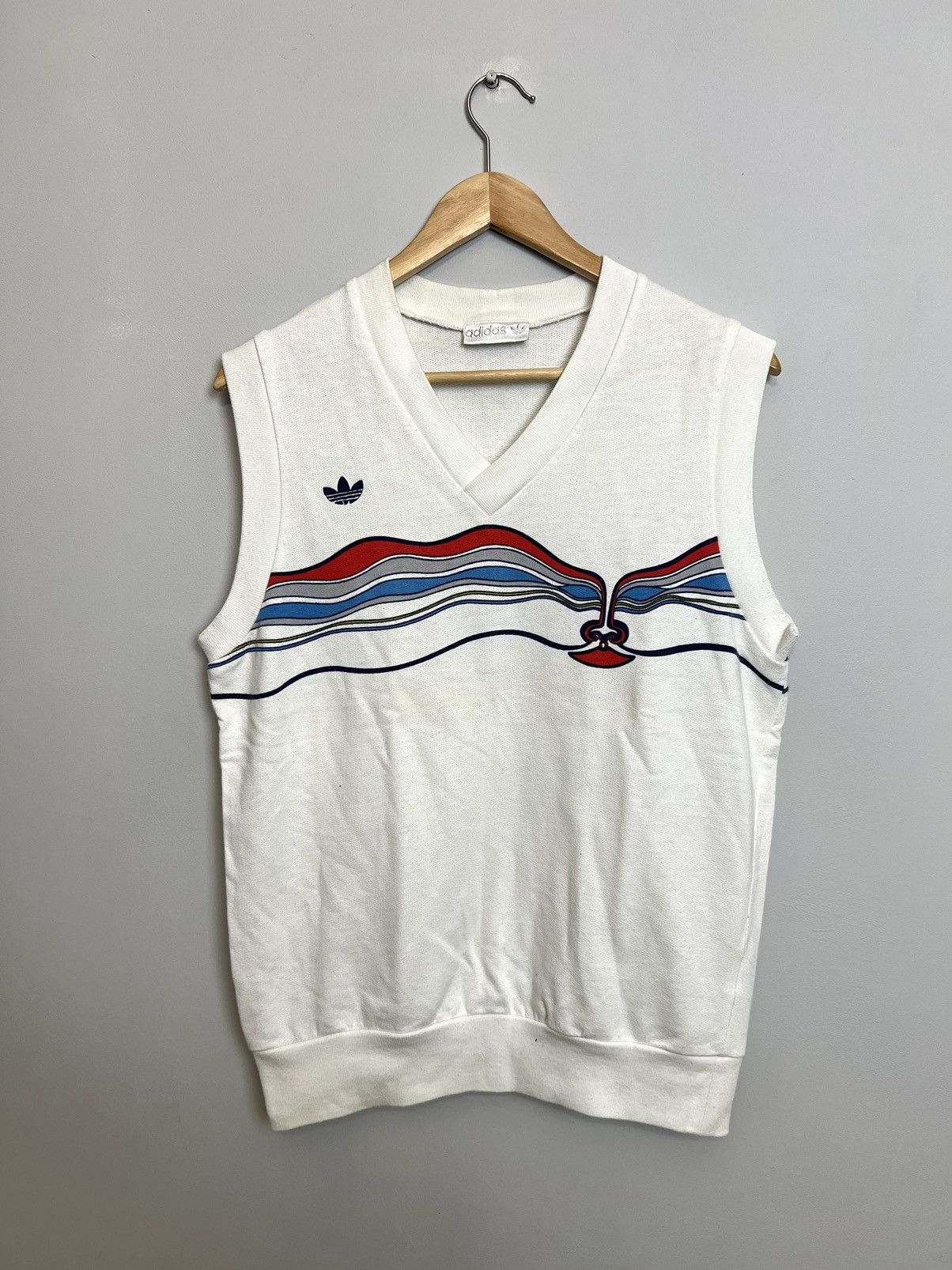 Adidas 80s Adidas Ivan Lendl Tennis Sweatshirt Vest Rare Hype Grail Size US S / EU 44-46 / 1 - 1 Thumbnail