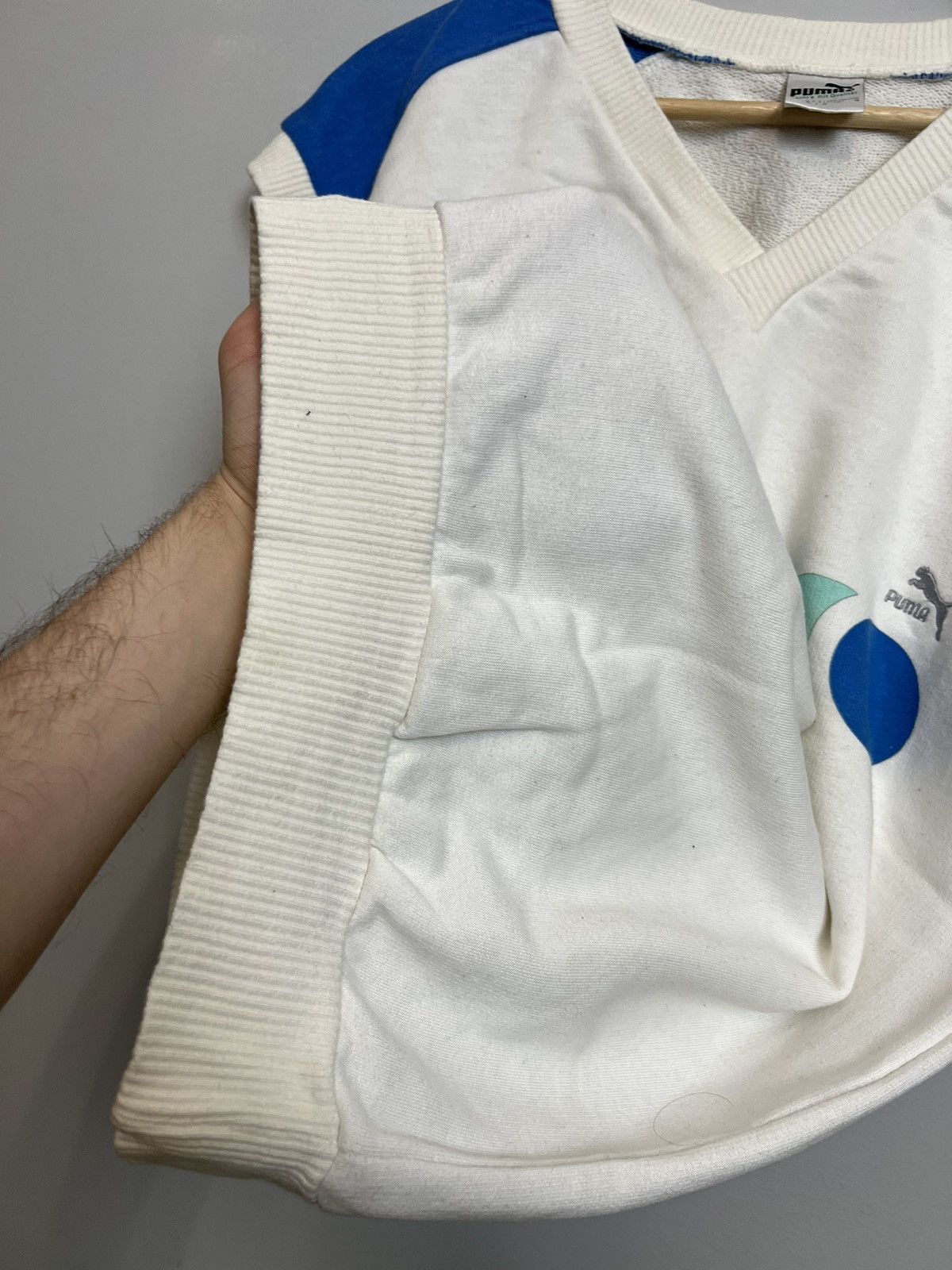 Adidas 80s Puma Boris Becker Tennis Sweatshirt Vest Rare Hype Grail Size US XS / EU 42 / 0 - 8 Thumbnail