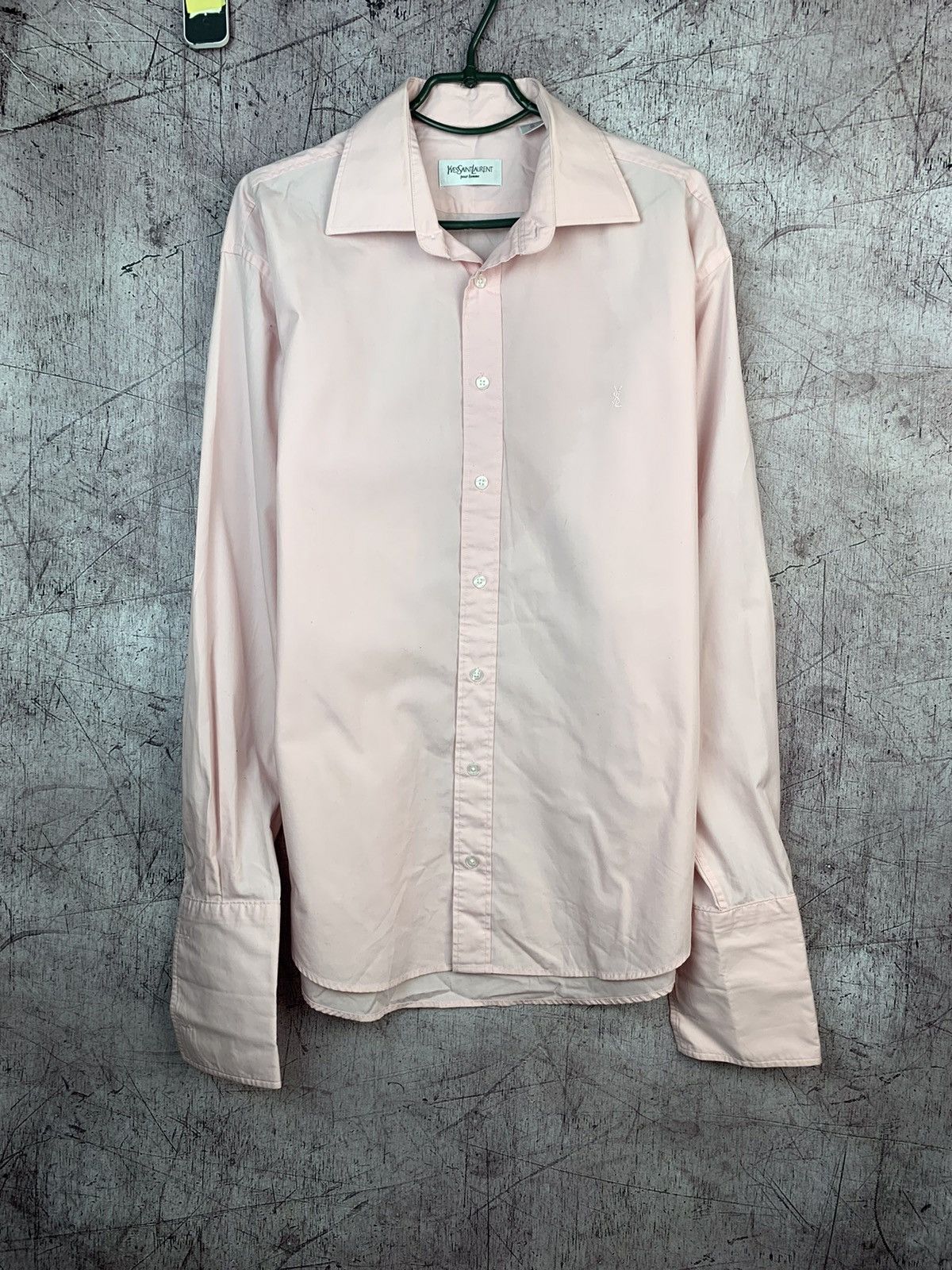 Yves Saint Laurent Yves Saint Laurent Long Sleeve Pink Shirt Size US XL / EU 56 / 4 - 1 Thumbnail