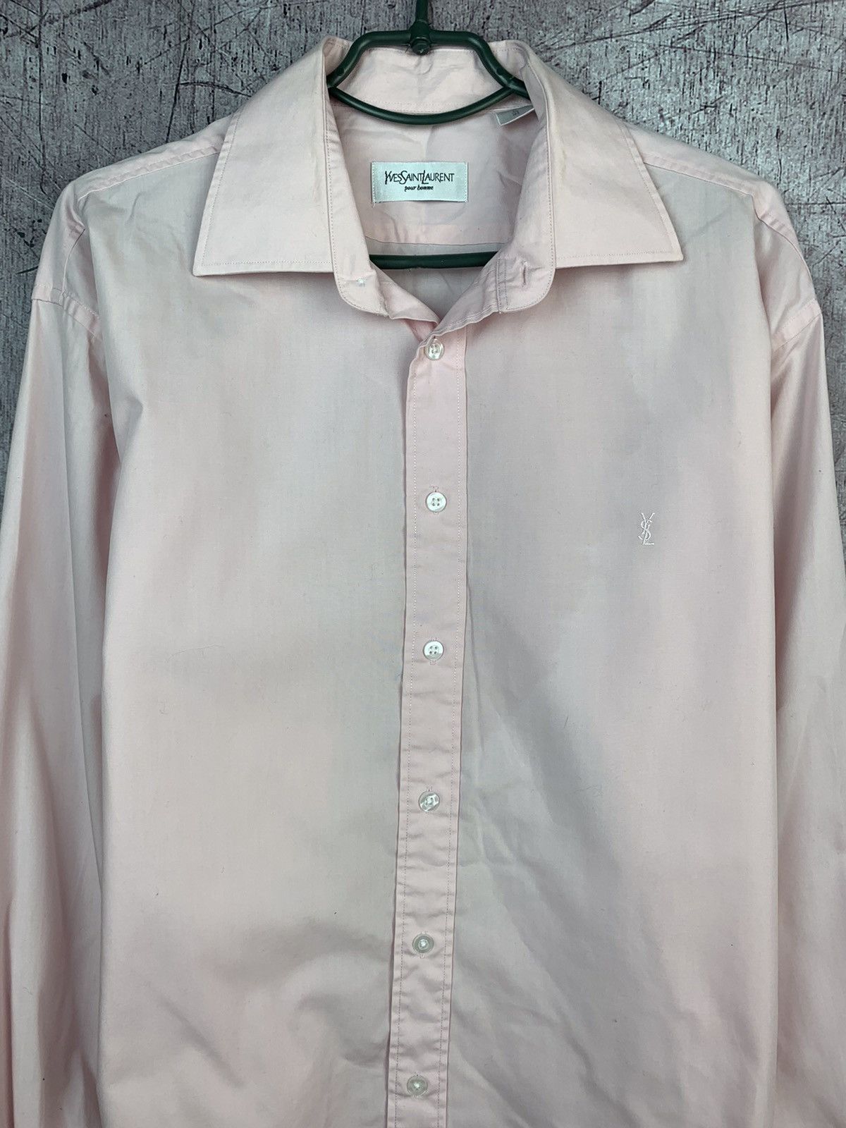 Yves Saint Laurent Yves Saint Laurent Long Sleeve Pink Shirt Size US XL / EU 56 / 4 - 2 Thumbnail