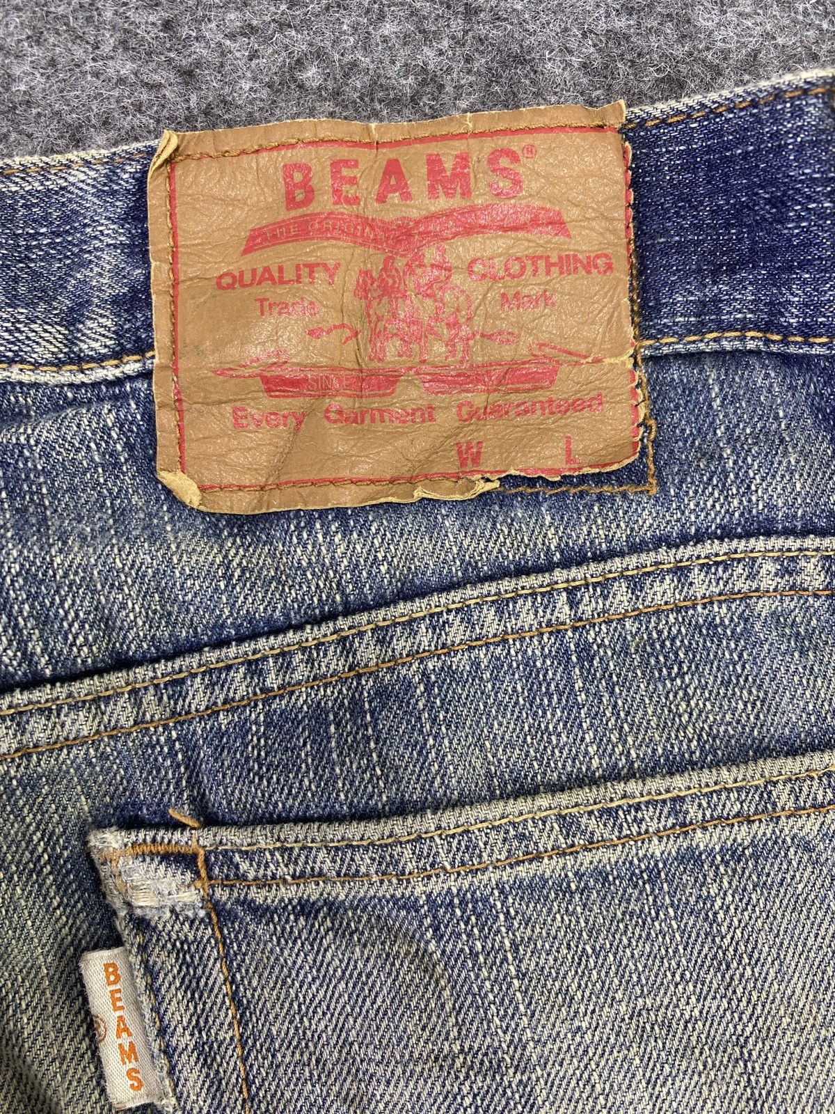 Beams Plus Beams Distress Blue Wash Jeans - J791 Size US 34 / EU 50 - 9 Thumbnail