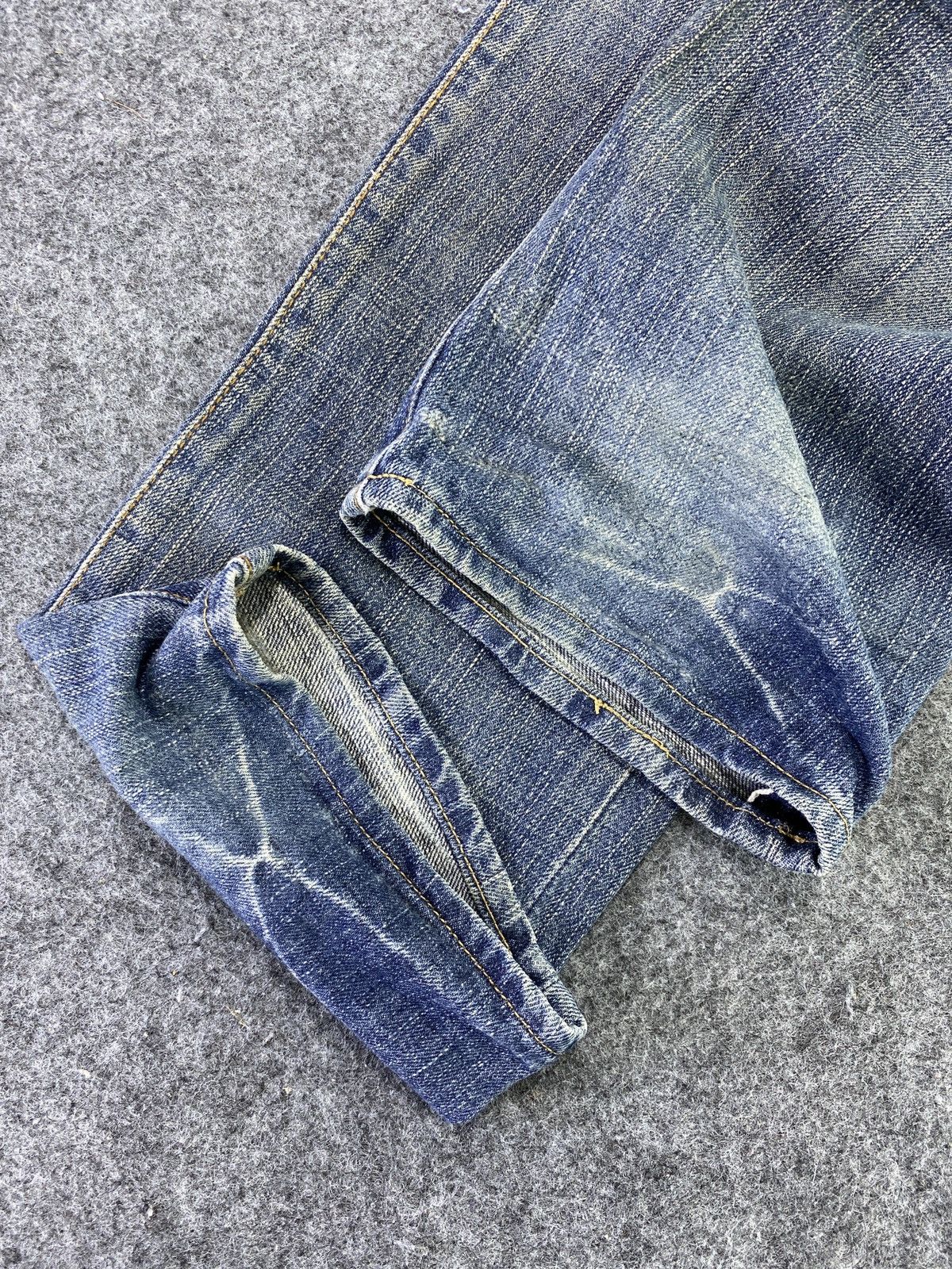 Beams Plus Beams Distress Blue Wash Jeans - J791 Size US 34 / EU 50 - 8 Thumbnail