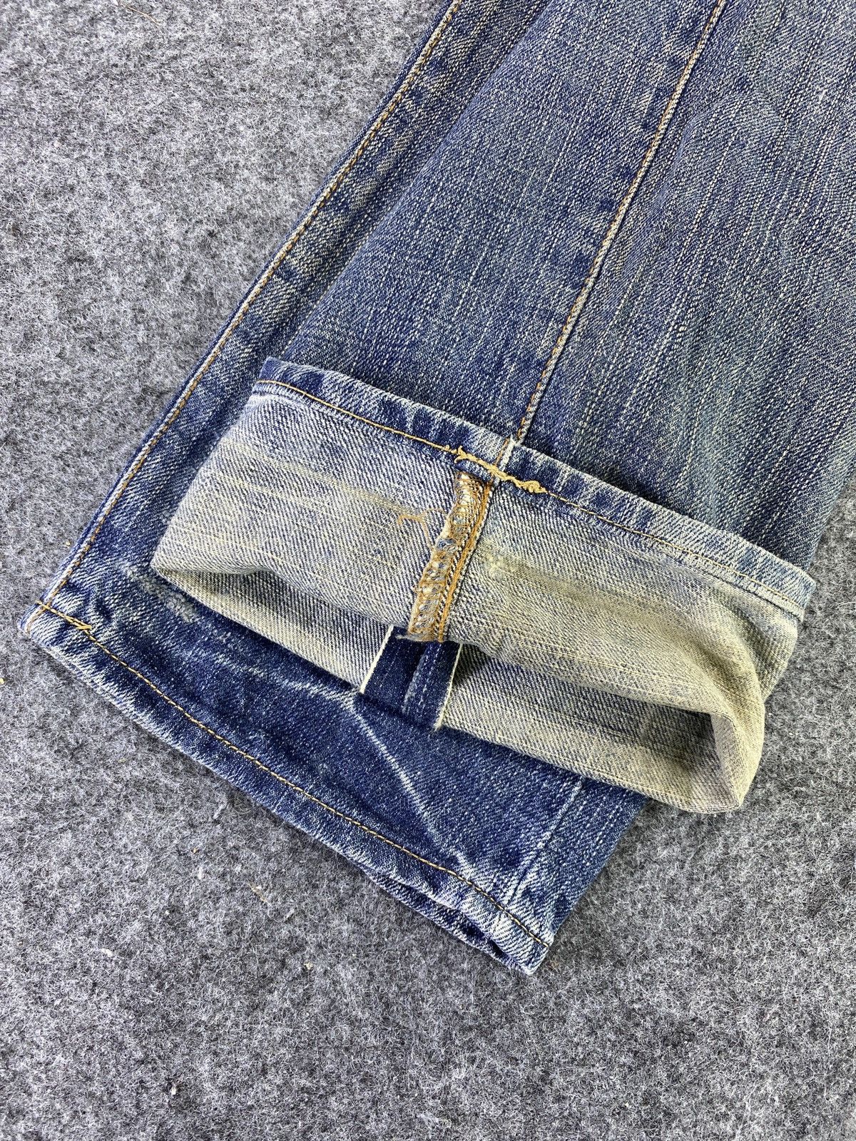 Beams Plus Beams Distress Blue Wash Jeans - J791 Size US 34 / EU 50 - 7 Thumbnail