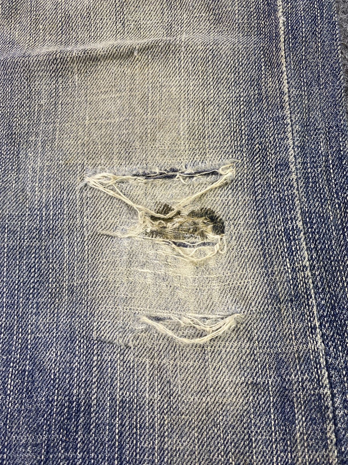 Beams Plus Beams Distress Blue Wash Jeans - J791 Size US 34 / EU 50 - 12 Thumbnail