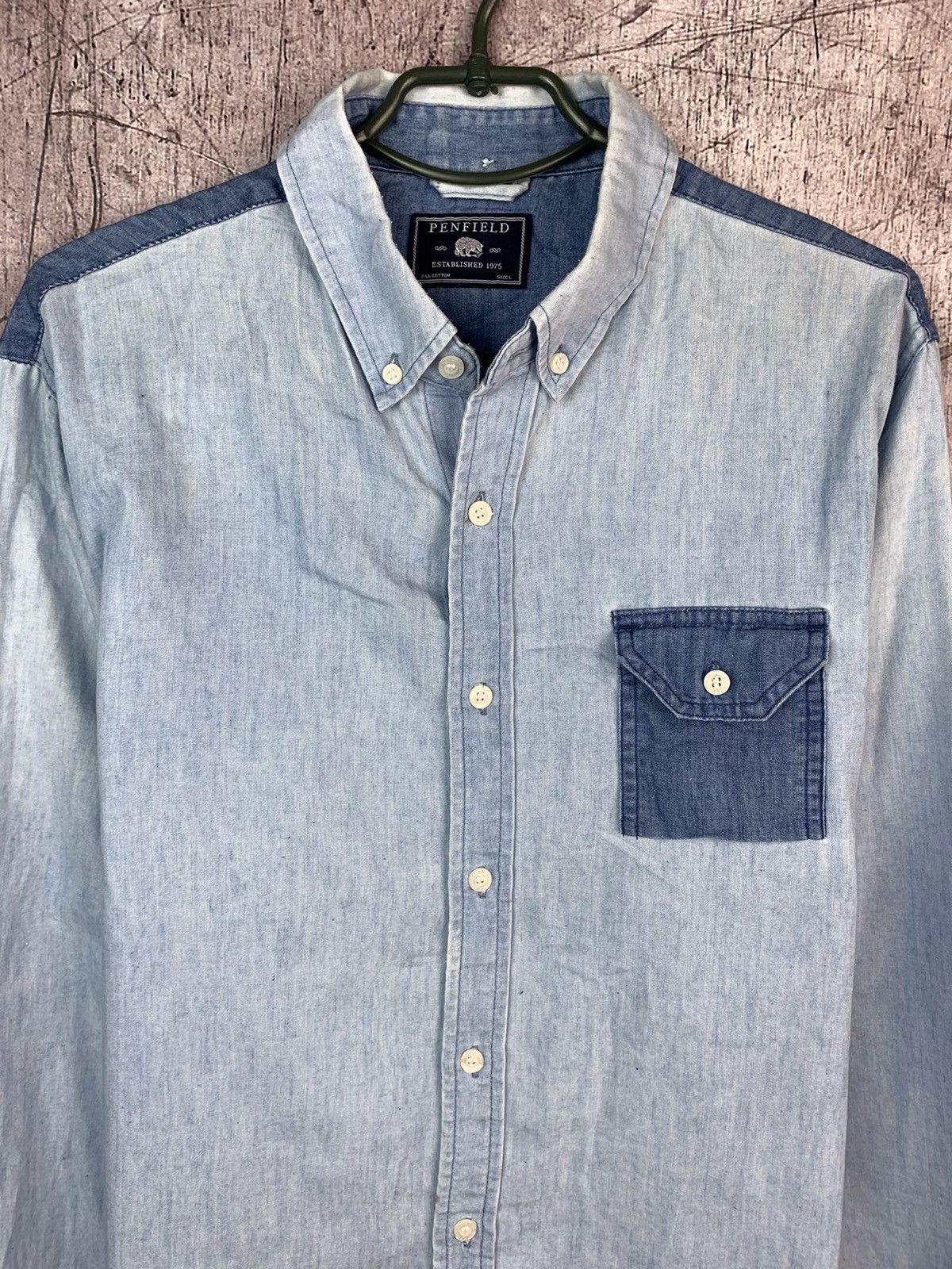 Penfield × Vintage Penfield Mens Denim Jeans Long Sleeve Shirt Size US L / EU 52-54 / 3 - 2 Thumbnail