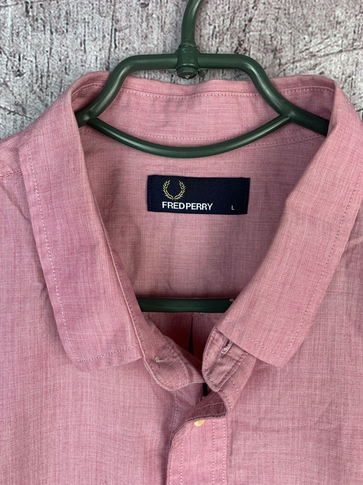Fred Perry × Vintage Fred Perry Mens Long Sleeve Pink Shirt Size US L / EU 52-54 / 3 - 5 Thumbnail