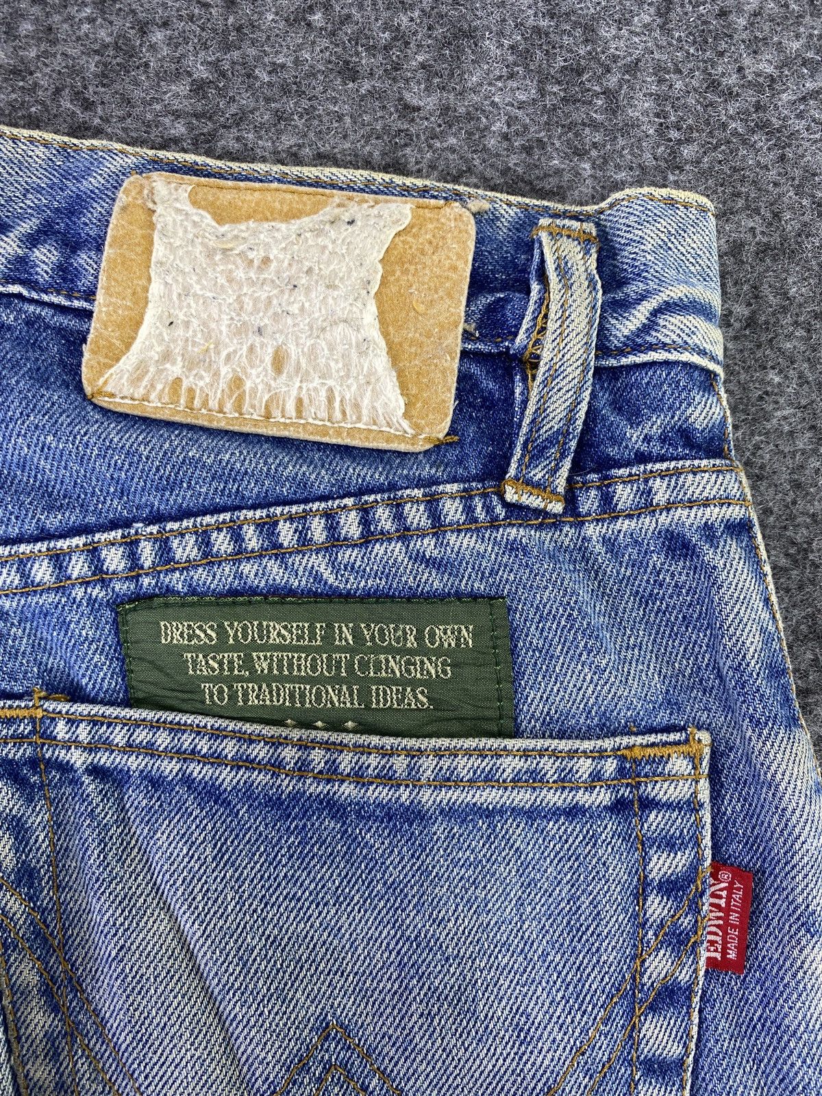 Edwin Edwin Made In Italy Distress Blue Wash Jeans - J792 Size US 28 / EU 44 - 9 Thumbnail